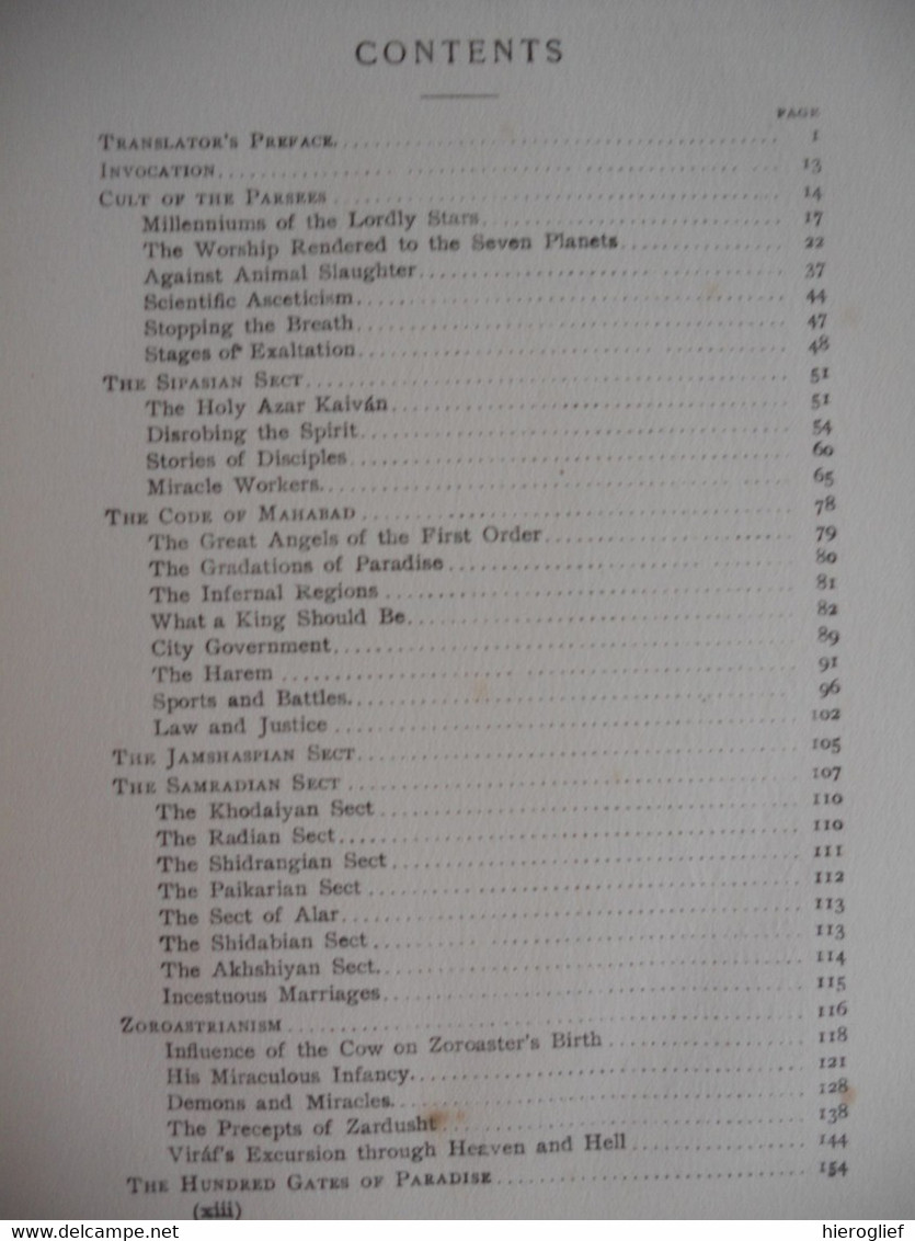 ORIENTAL LITERATURE - THE DABISTAN Or SCHOOL OF MANNERS Nations Of The East David Shea Anthony Troyer Introducti Jackson - Critiques Littéraires