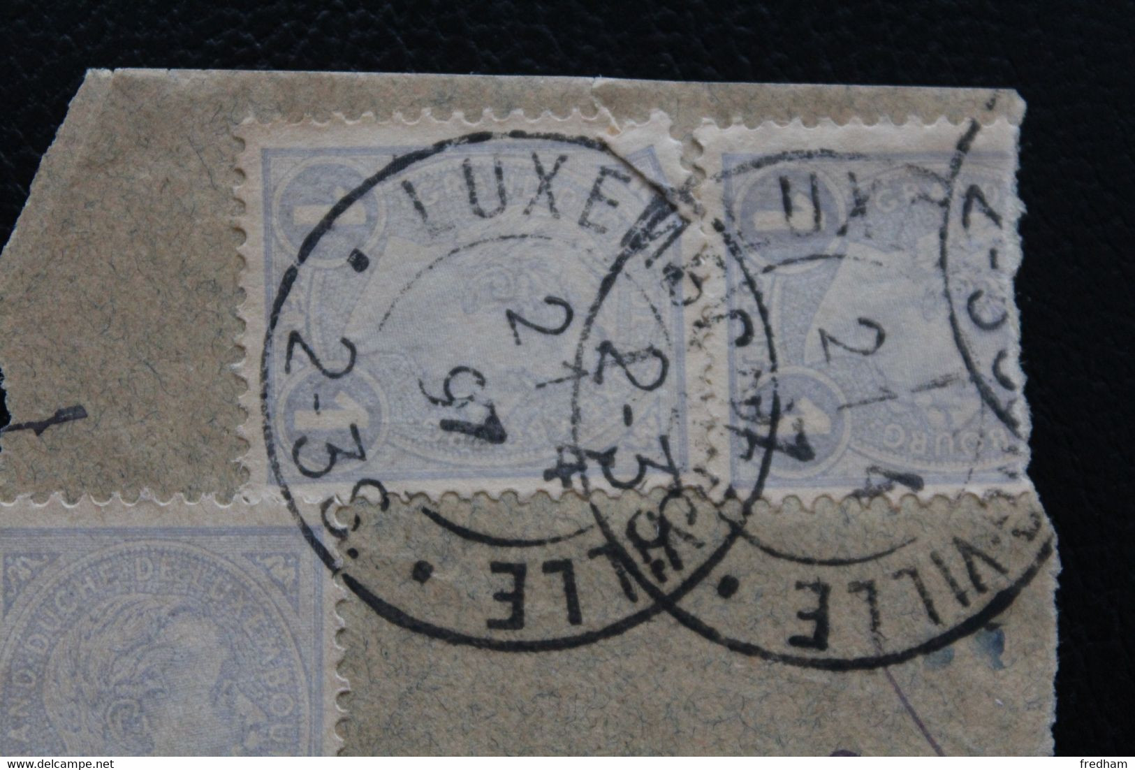 1897,LUXEMBOURG Y&T NO LU 69 1C LUX  GRIS LILAS SUR FRAGMENT TAD LUXEMBOURG VILLE DU 21/04/97 B/TB - 1895 Adolphe Profil