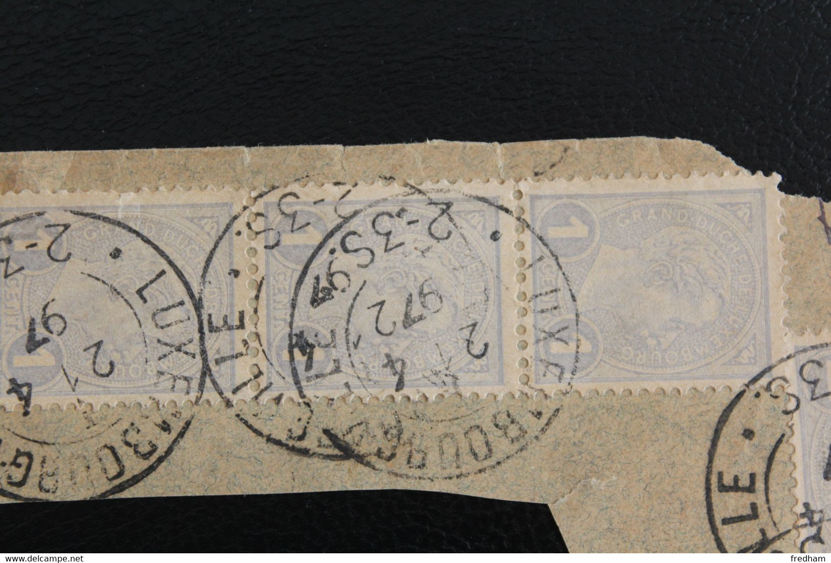 1897,LUXEMBOURG Y&T NO LU 69 1C LUX  GRIS LILAS SUR FRAGMENT TAD LUXEMBOURG VILLE DU 21/04/97 B/TB - 1895 Adolphe Right-hand Side