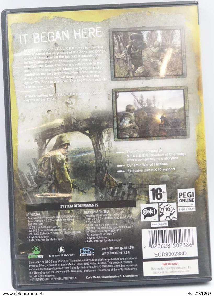 PERSONAL COMPUTER PC GAME : S.T.A.L.K.E.R. STALKER CLEAR SKY - RARE - THQ - Giochi PC