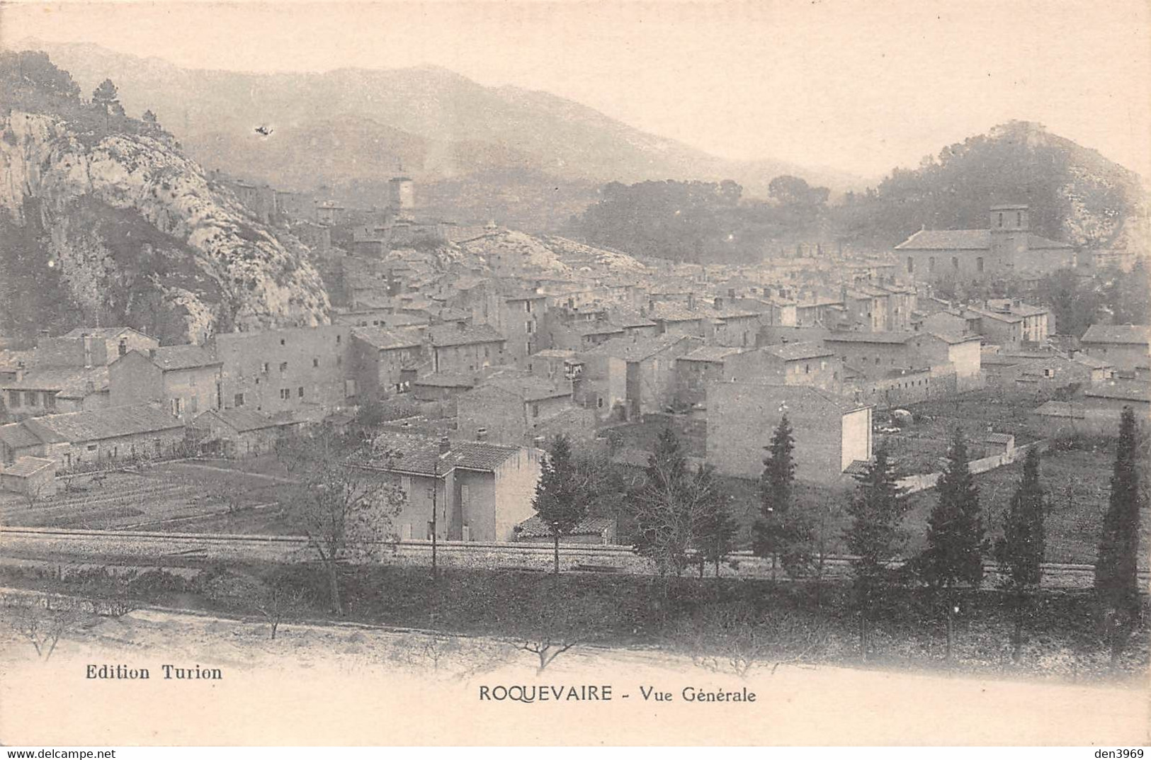 ROQUEVAIRE - Vue Générale - Publicité Chocolat Louit - Roquevaire