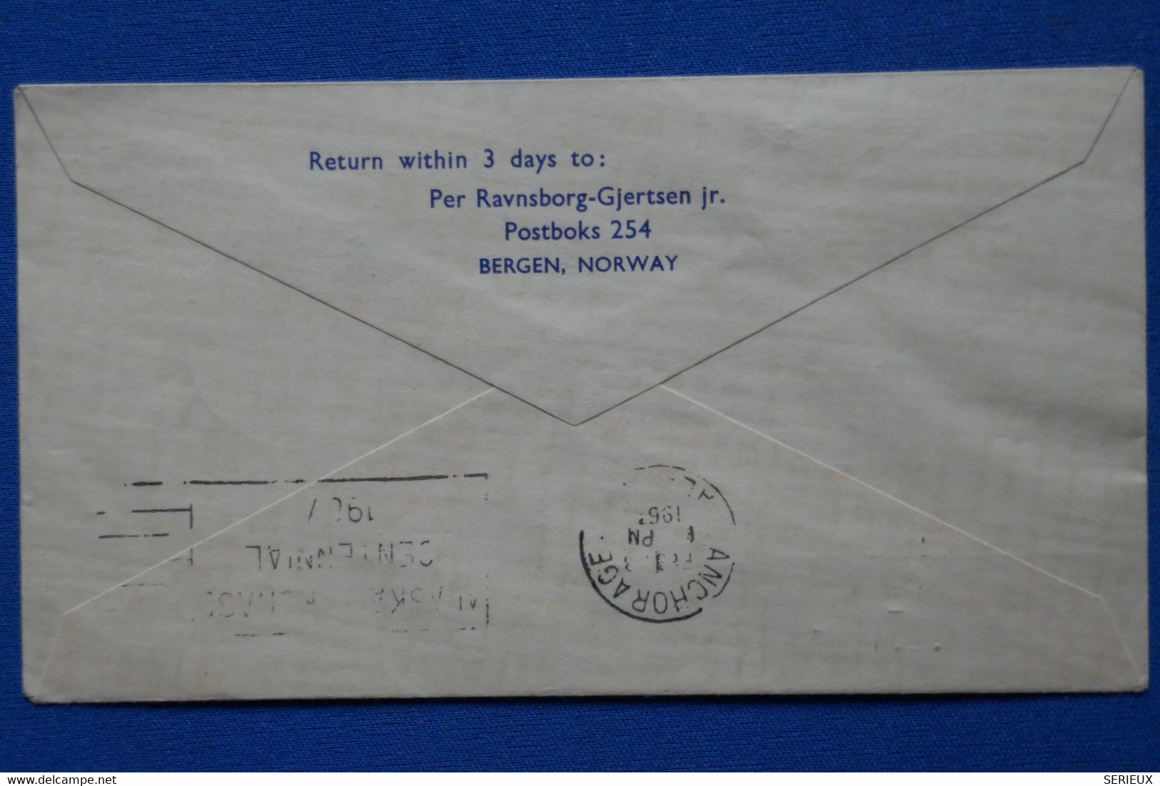 ¤4 SVERIGE  BELLE  LETTRE RARE 1967 STOKHOLM  POUR ANCHORAGE .NORTH POLE NORD + AFFRANCH. INTERESSANT - Briefe U. Dokumente