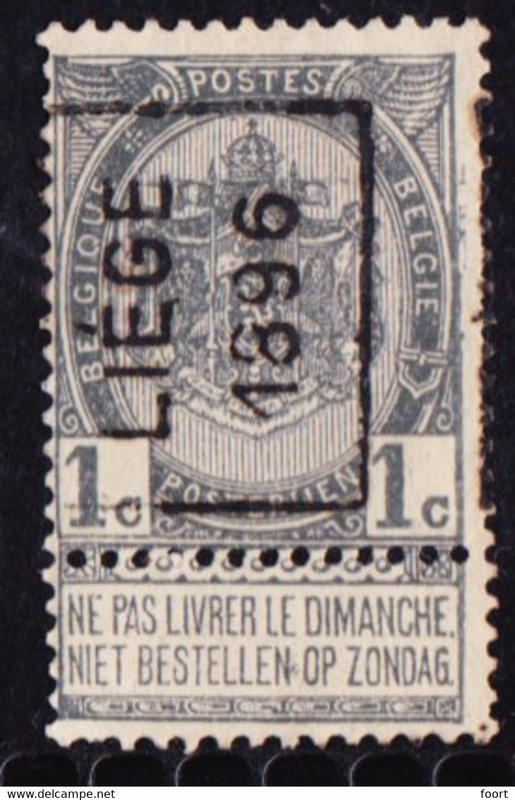 Luik  1896  Nr. 53A - Roller Precancels 1894-99