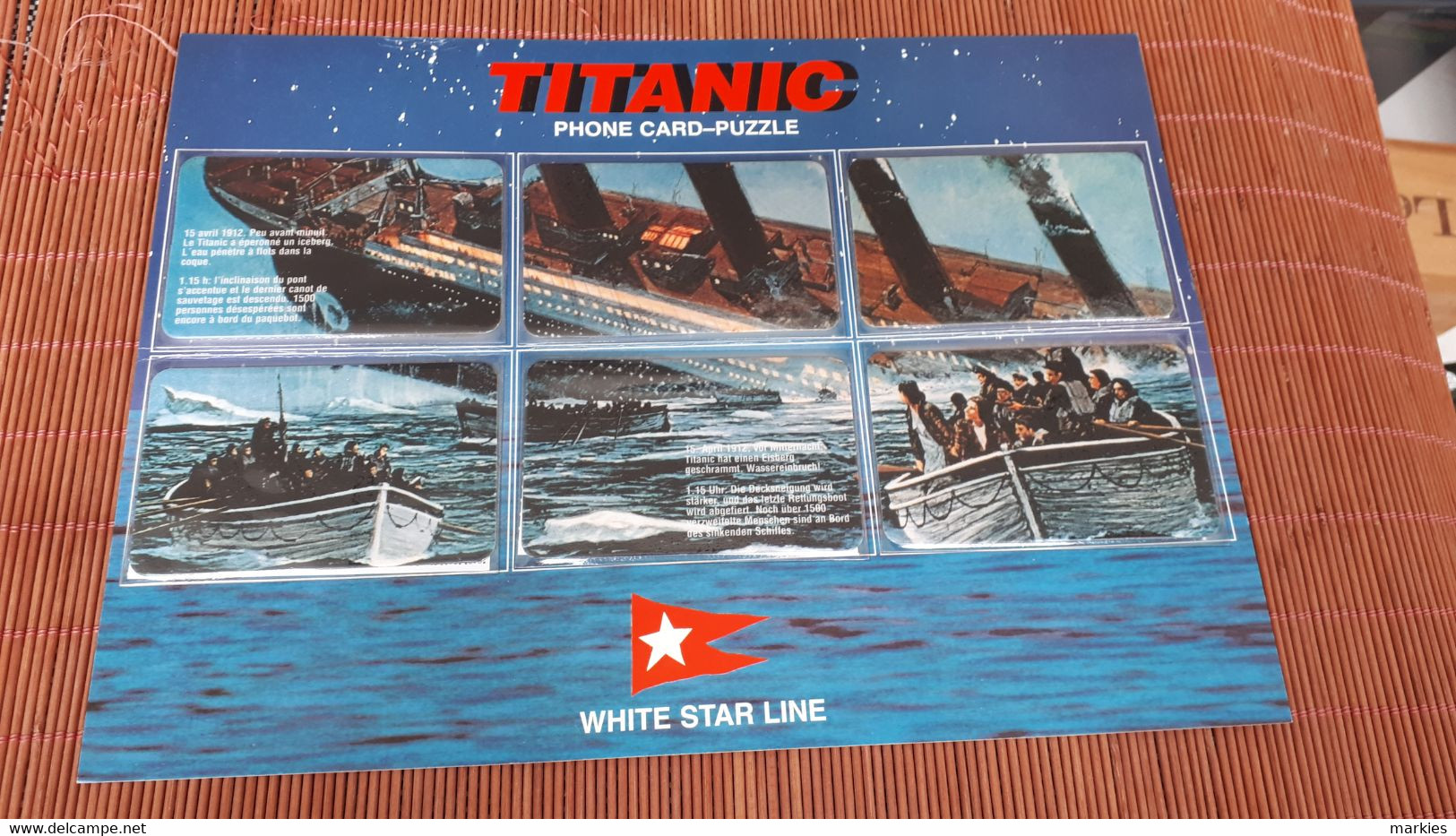 Titanic Puzzle 6 Phonecards New With Folder Very Rare ! - Barche