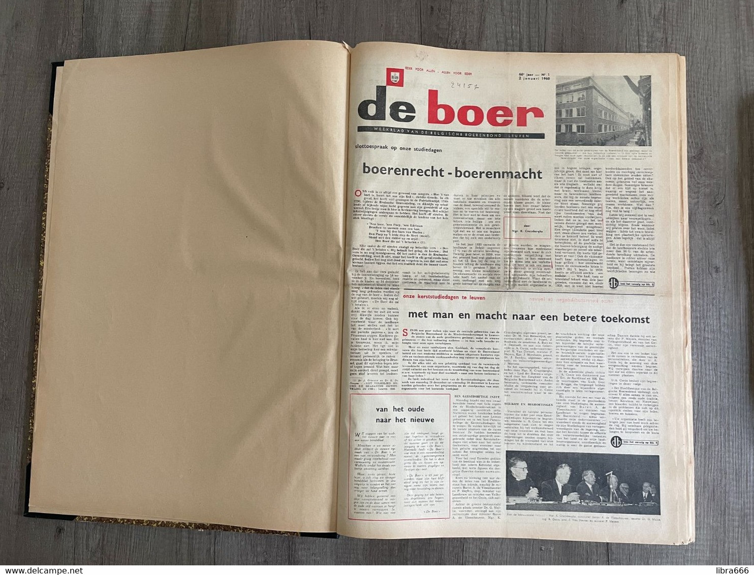 DE BOER - Weekblad Van De Belgische Boerenbond Leuven - Volledige Jaargang 1960 Nr 1-53 Ingebonden Met Inhoudsopgave - Tuinieren