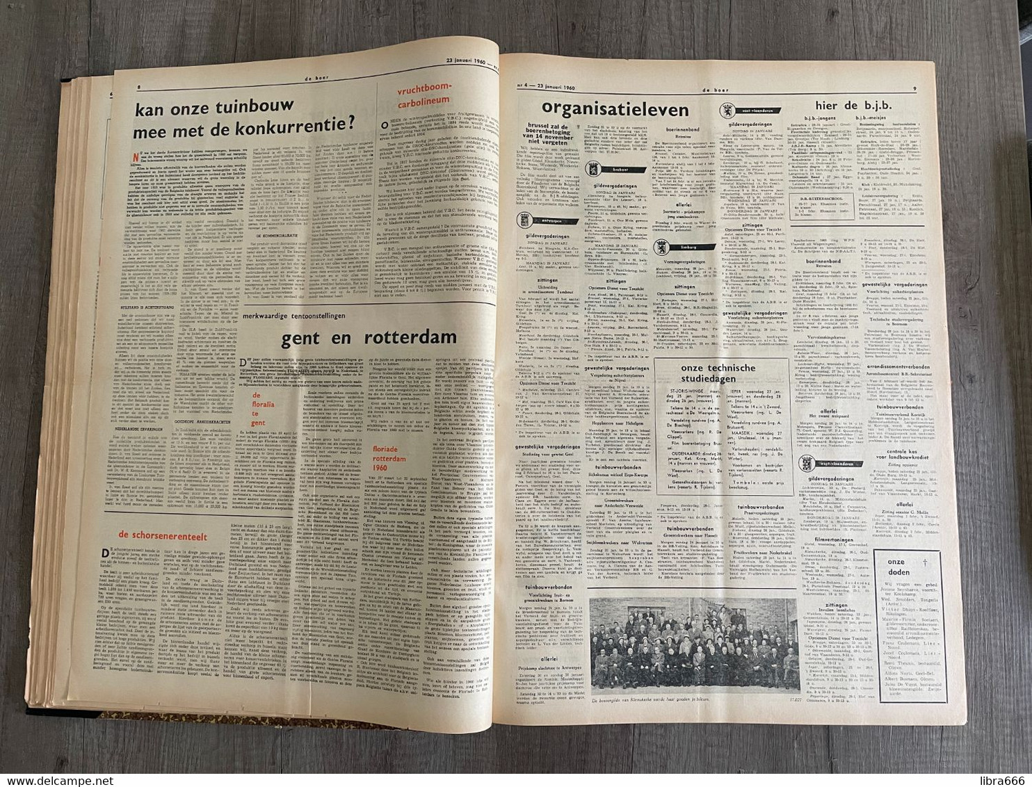DE BOER - Weekblad Van De Belgische Boerenbond Leuven - Volledige Jaargang 1960 Nr 1-53 Ingebonden Met Inhoudsopgave - Jardinage