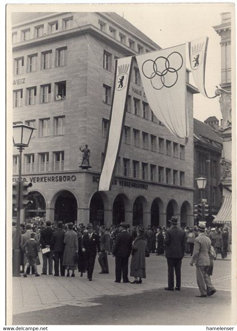 49133 - Deutsches Reich - 1936 - 6Pfg. Sommerolympiade A. Ans.-Kte. M. SoStpl. BERLIN OLYMPIA-STADION - Verano 1936: Berlin