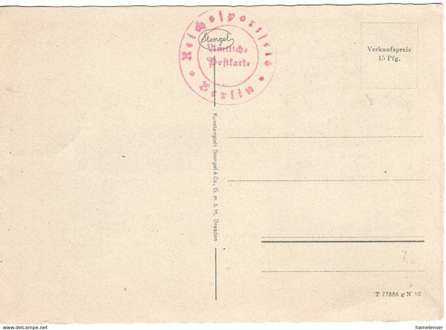 49163 - Deutsches Reich - 1936 - Ans.-Kte. Olympiade, Berlin, Reichssportfeld, Glockenturm - Altri & Non Classificati