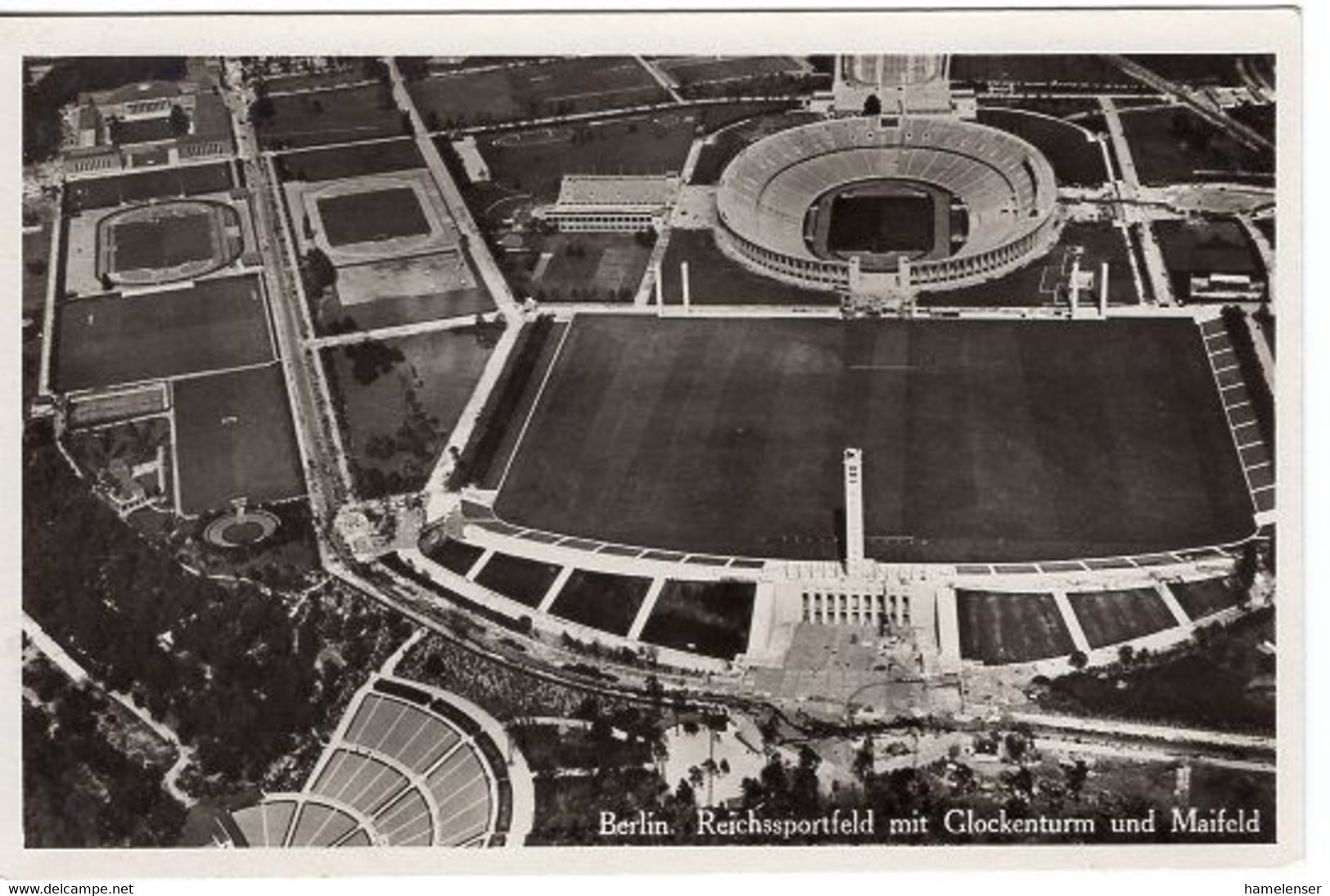 49181 - Deutsches Reich - 1936 - 6Pfg. Freizeit A. Olympia-Ans.-Kte. M. Werbestpl. Zur Olympiade BERLIN -> Ulm - Estate 1936: Berlino