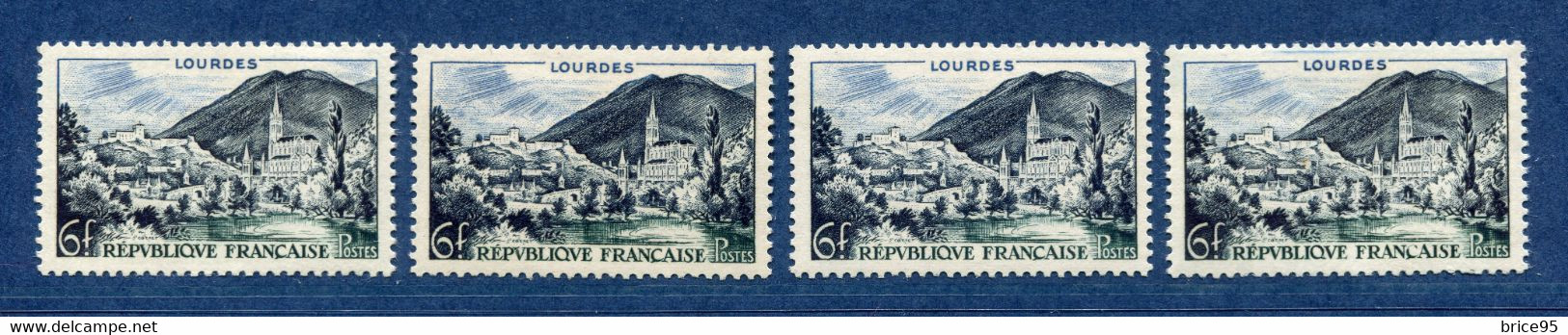 ⭐ France - Variété - YT N° 976 - Couleurs - Pétouille - Neuf Sans Charnière - 1954 ⭐ - Unused Stamps
