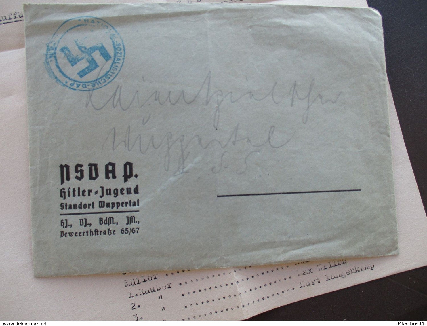 Guerre 39/45 Programme En  Allemand + Liste Des Invités Et Enveloppe Aux Armes Du Führer - 1939-45