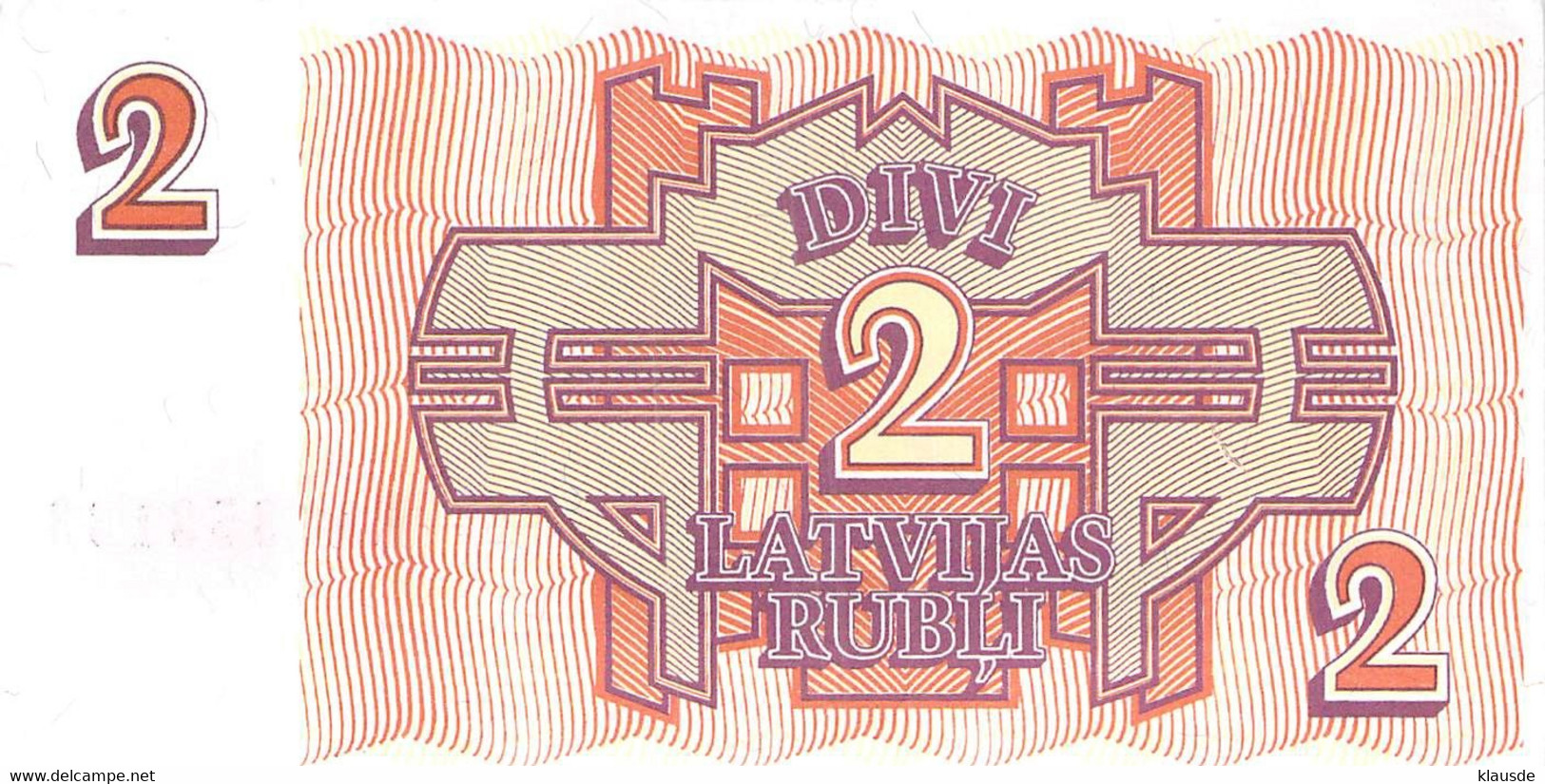 Latvia 2 Rubli Geldschein, 1992, UNZ - Lettland