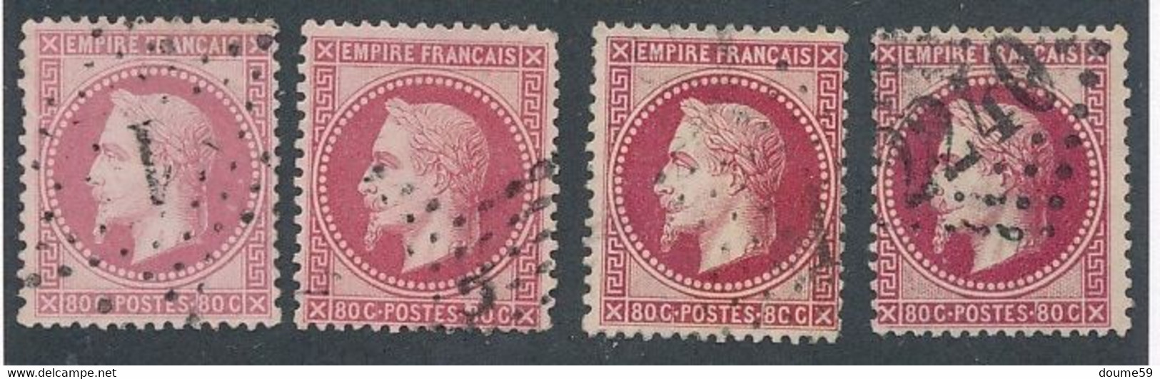 EB-338: FRANCE: Lot Avec Napoléon  N°32 Obl (4 Teintes) - 1863-1870 Napoleon III With Laurels