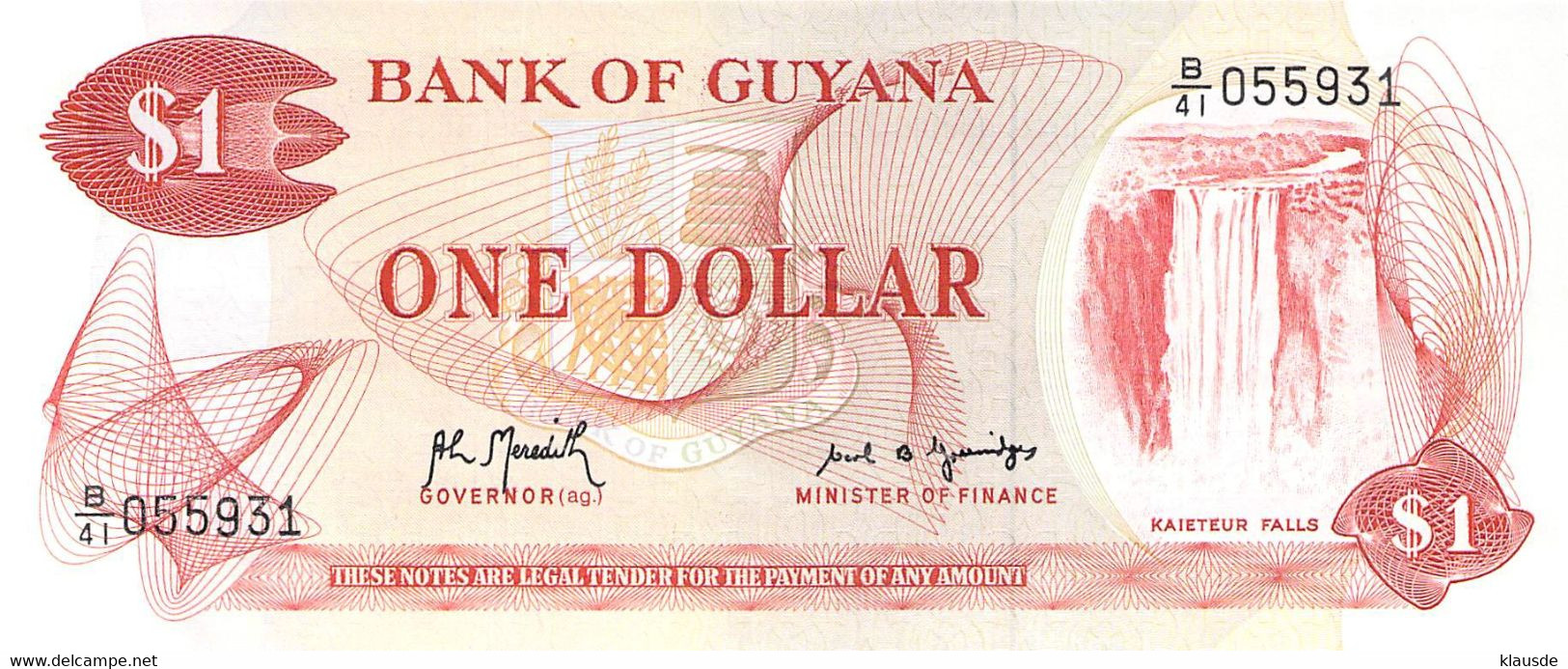 One Dollar Bank Of Guyana UNC - Guyana