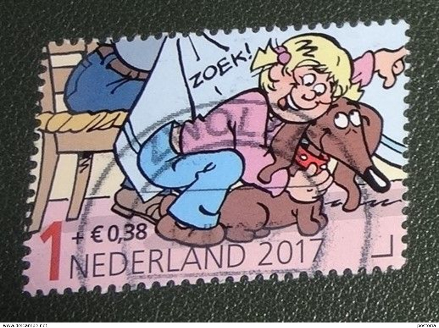 Nederland - NVPH - 3586d - 2017 - Gebruikt - Cancelled - Kinderzegels - Jan Kruis - Jan Jans Kinderen - Meisje En Hond - Gebruikt