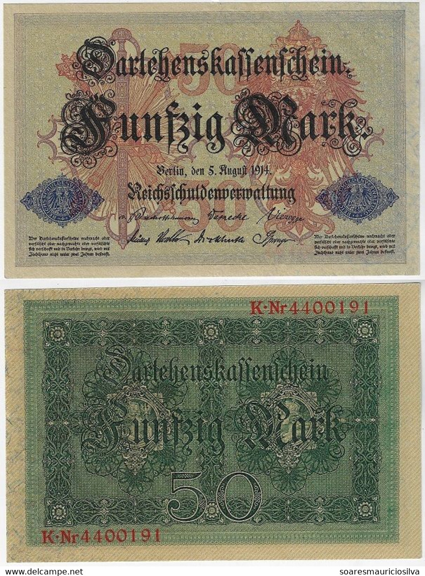 Banknote Germany 50 Mark 1914 Pick-49b Unc (US$ 30) - 50 Mark