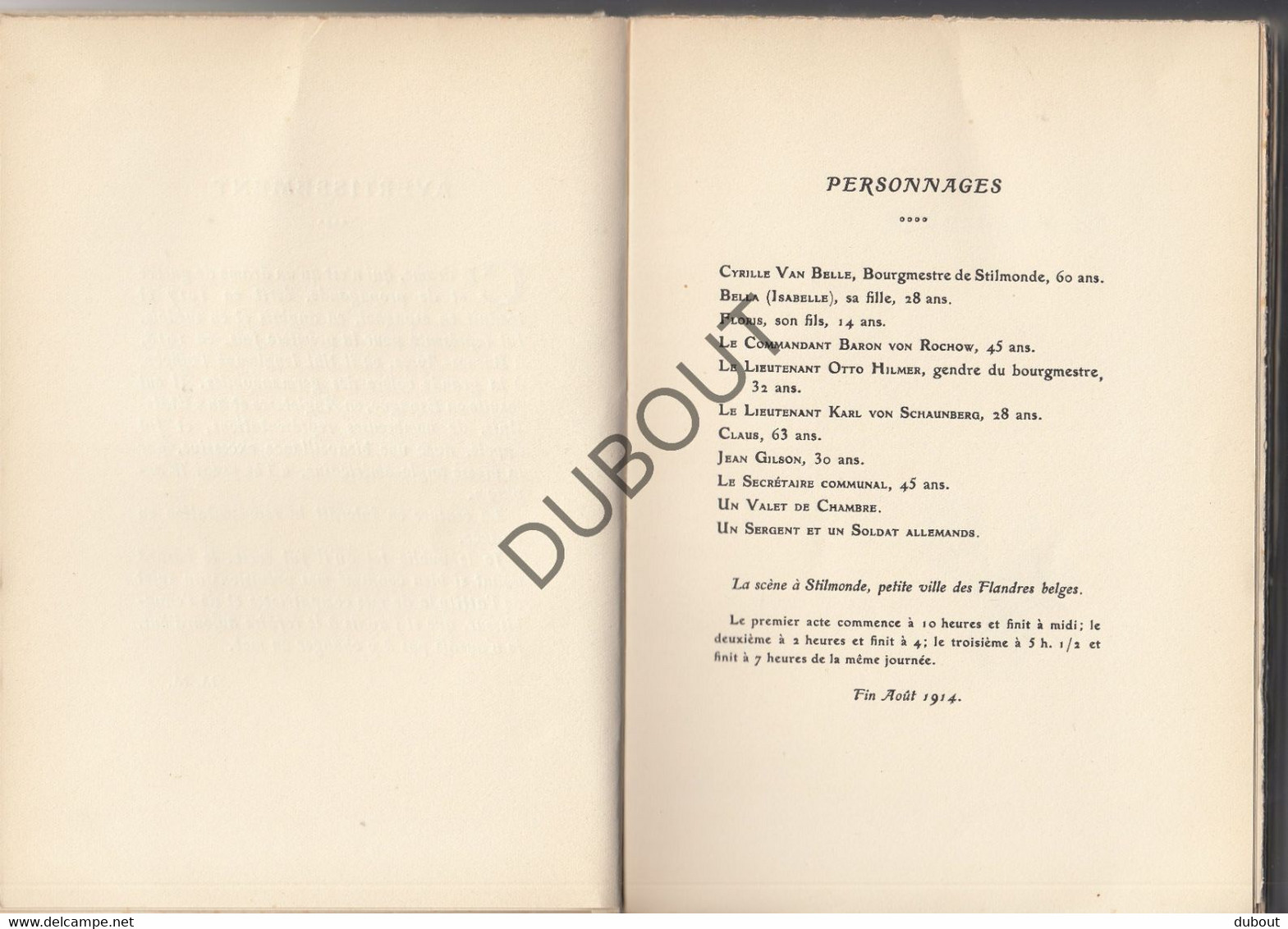 M. Maeterlinck Le Bourgmestre De Stilmonde - 1919 Illustraties P. Le Doux (R503) - Geschiedenis & Kunst