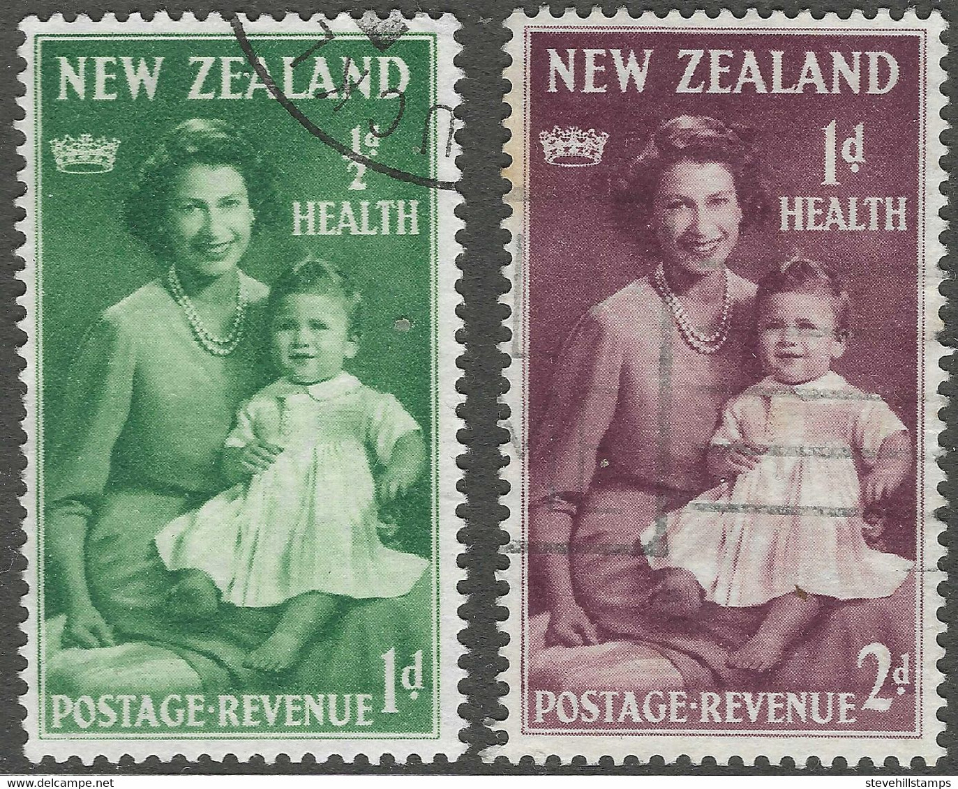 New Zealand. 1950 Health Stamps. Used Complete Set. SG 701-702 - Used Stamps