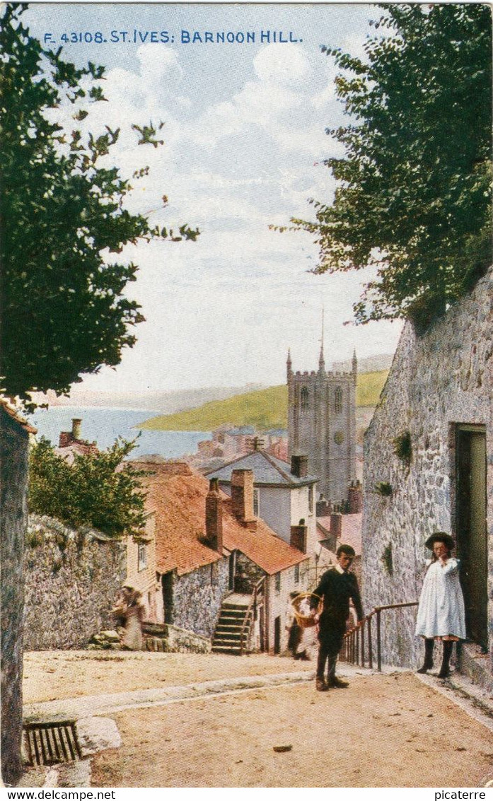 St.Ives,Barnoon Hill With Children F43108 (Celesque Series) - St.Ives