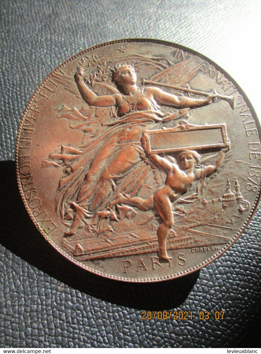 Médaille  Commémorative à Riveter/Exposition Universelle Internationale De Paris/CHAPLAIN/ 1878   MED389 - Frankrijk
