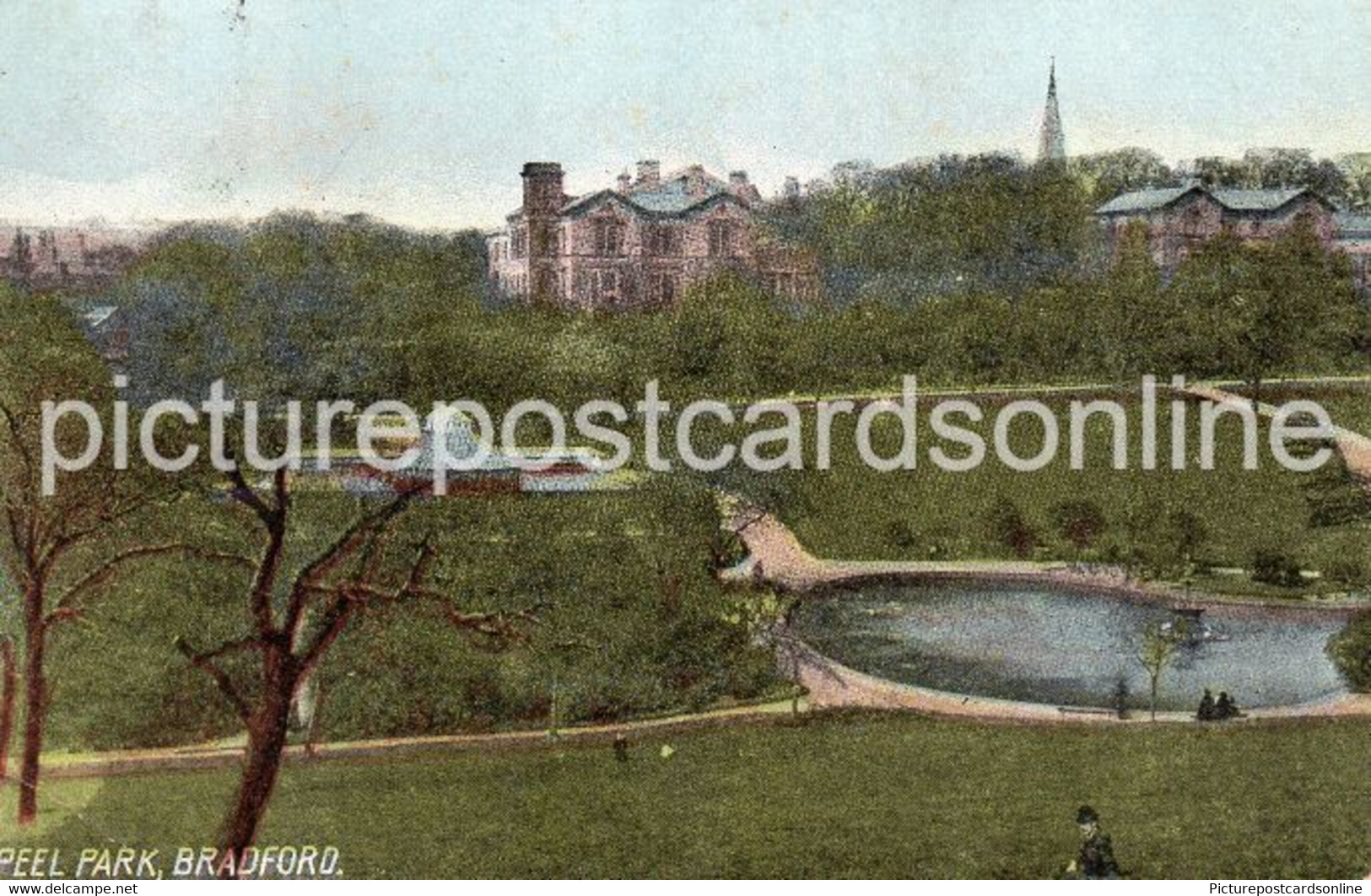 BRADFORD PEEL PARK OLD COLOUR POSTCARD YORKSHIRE - Bradford