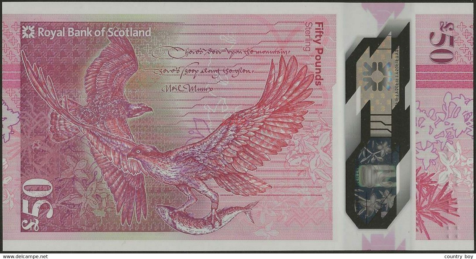 2 Different Scotland £50 Pounds 2020/2021 Royal Bank Of Scotland & Bank Of Scotland ( 2 Notes ) Polymer  New UNC - 50 Pounds