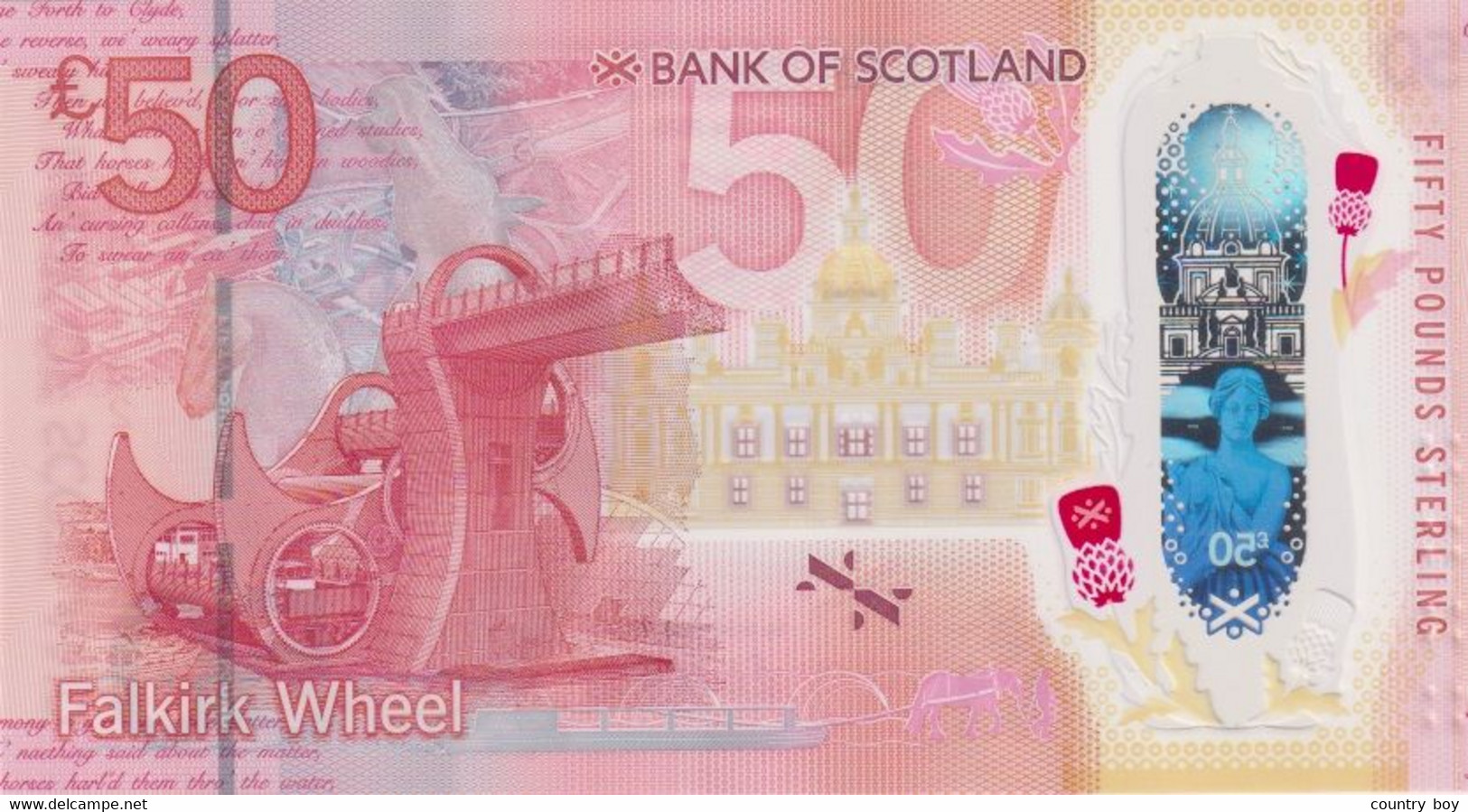 2 Different Scotland £50 Pounds 2020/2021 Royal Bank Of Scotland & Bank Of Scotland ( 2 Notes ) Polymer  New UNC - 50 Pounds