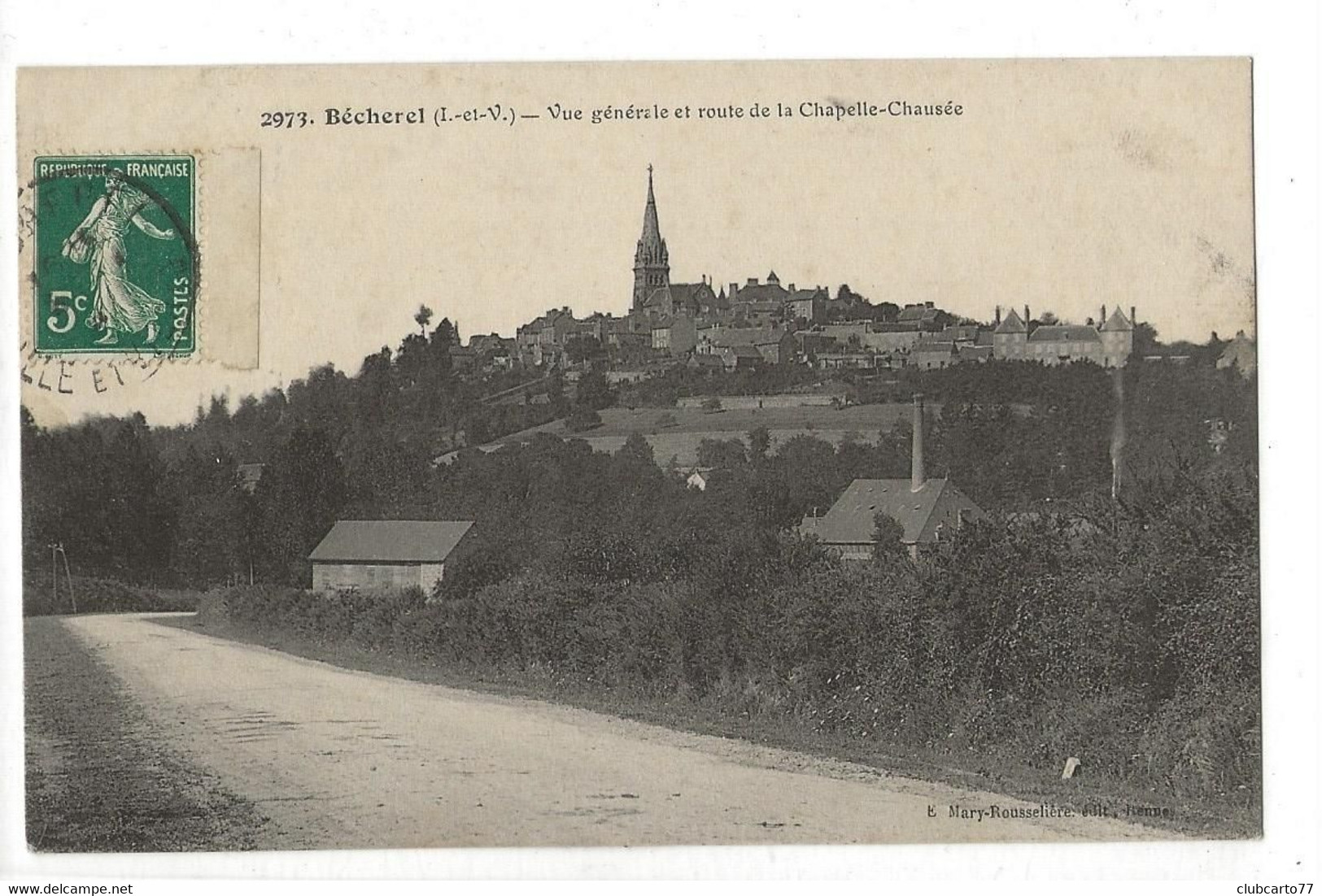 Bécherel (35) : MP De L'usine Route De La Chapelle Chaussée En 1910 PF. - Bécherel