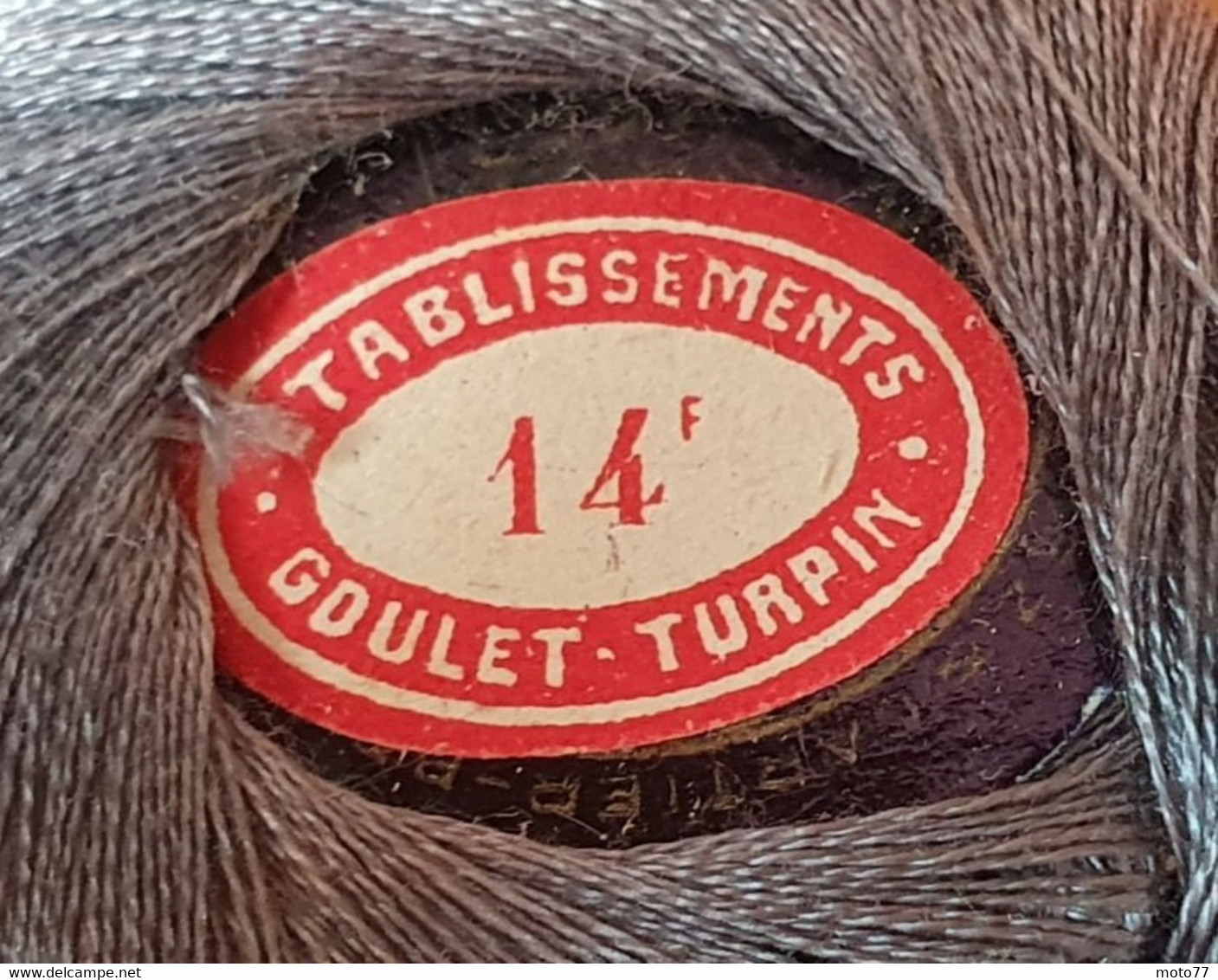 Lot 7 ROULEAUX Anciens De FIL à Coudre Couture Couturière Mercerie PARIS - étiquette Prix GOULET TURPIN - Vers 1950 - Dentelles Et Tissus