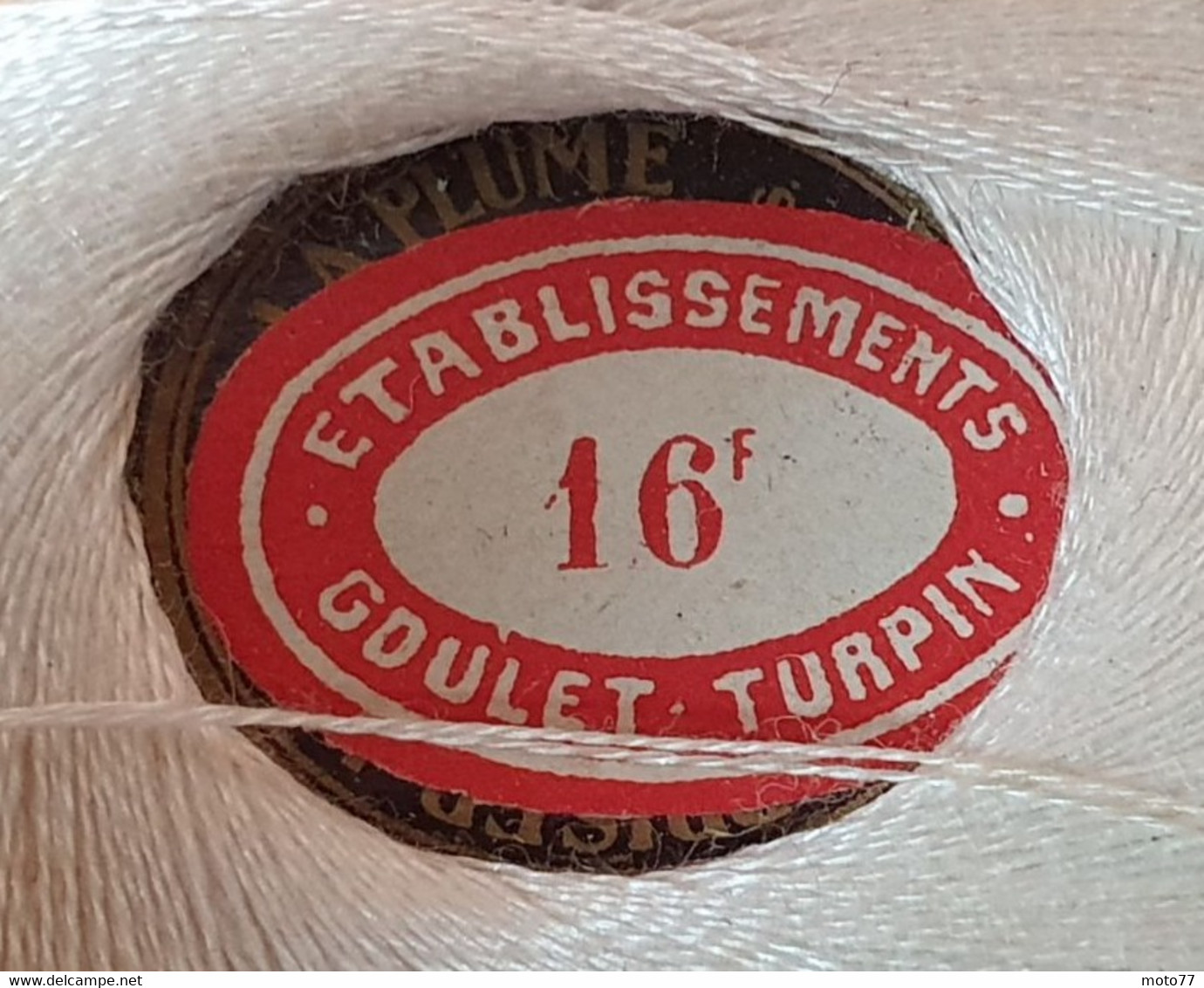Lot 7 ROULEAUX Anciens De FIL à Coudre Couture Couturière Mercerie PARIS - étiquette Prix GOULET TURPIN - Vers 1950 - Dentelles Et Tissus