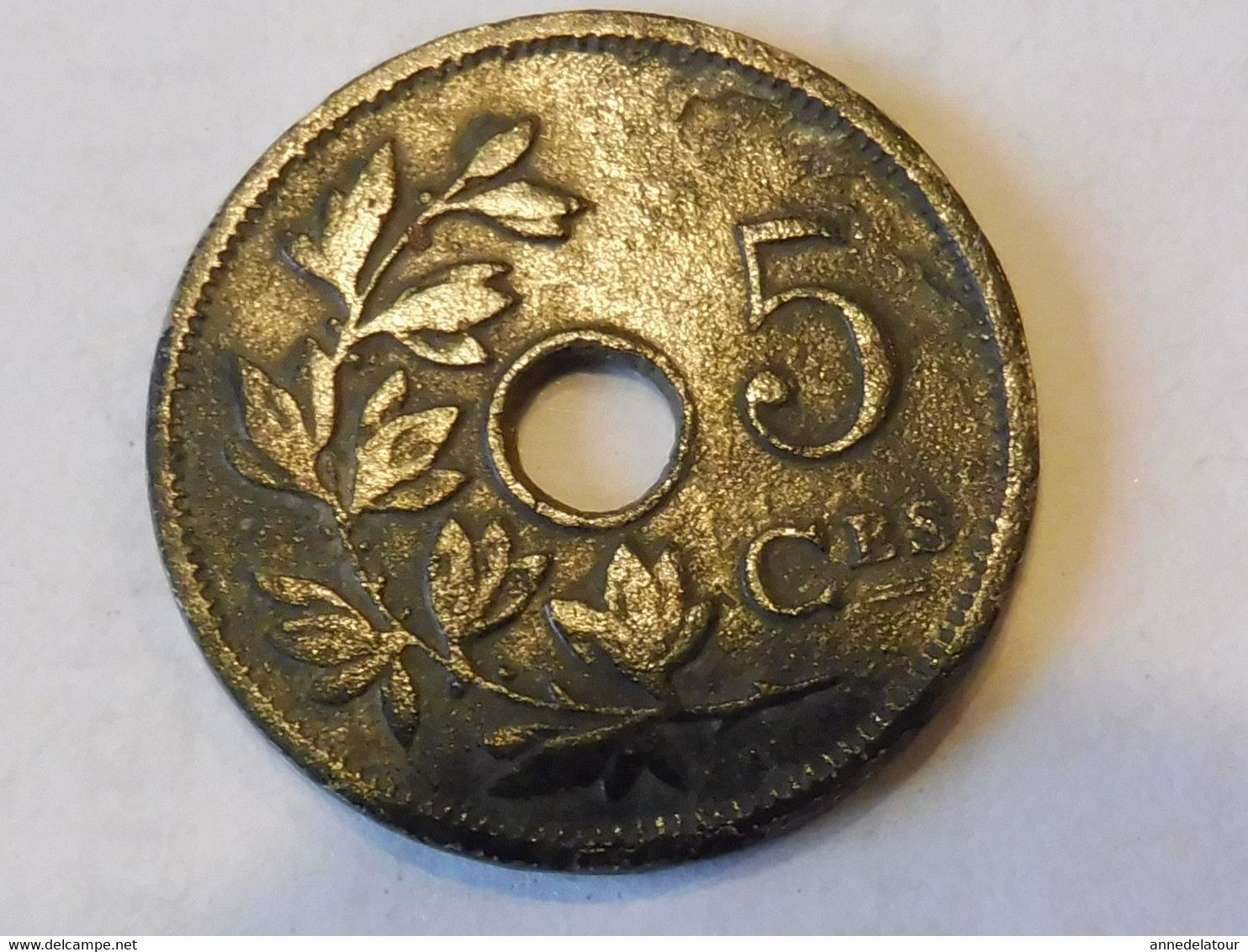 Pièce De Monnaie Année 1907  (Belgique) - 5 Cents