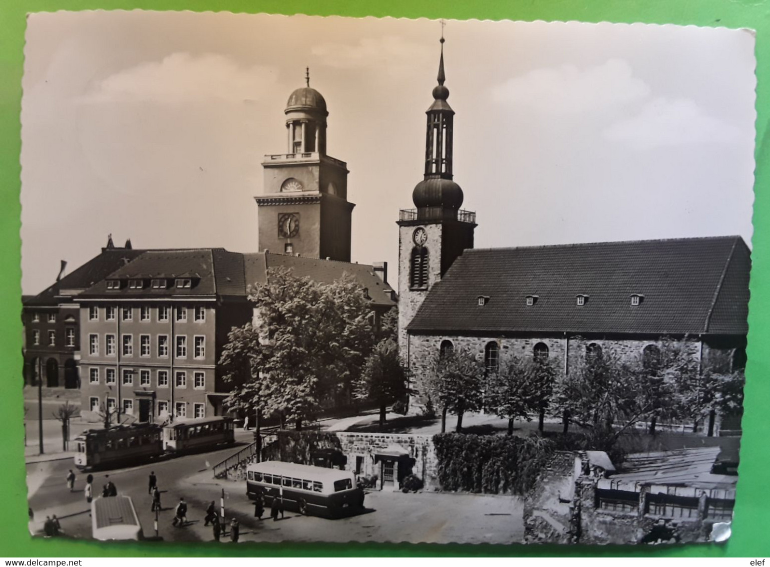 WITTEN / Ruhr Nordrheinwestfalen Deutschland  , Marktplatz , Autobus Tramway , Années 50, TB - Witten