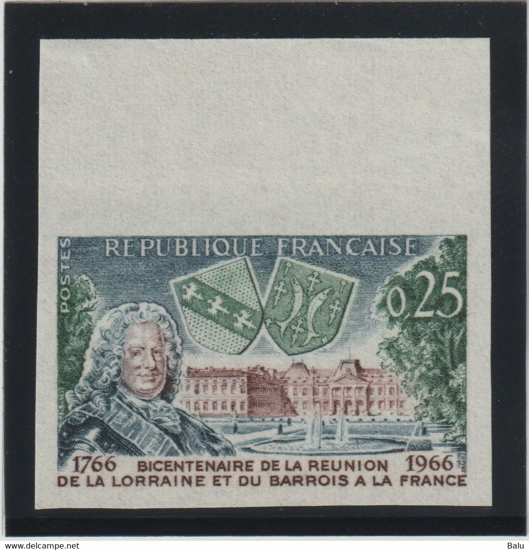 Frankreich 1966 Michel Nr. 1545 U ** Ungezähnt Postfrisch, Yvert No. 1483a * ND Non Dentelé BdF - 1961-1970