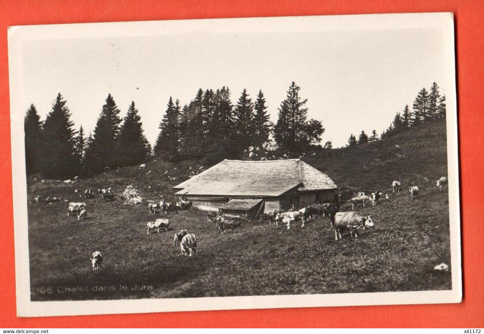 FBC-35 Mont-de-Buttes Val-de-Travers, Chalet D'alpage Dans Le Jura. Trupfeau De Vaches Circulé 1938, Phototypie 2195 - Buttes 