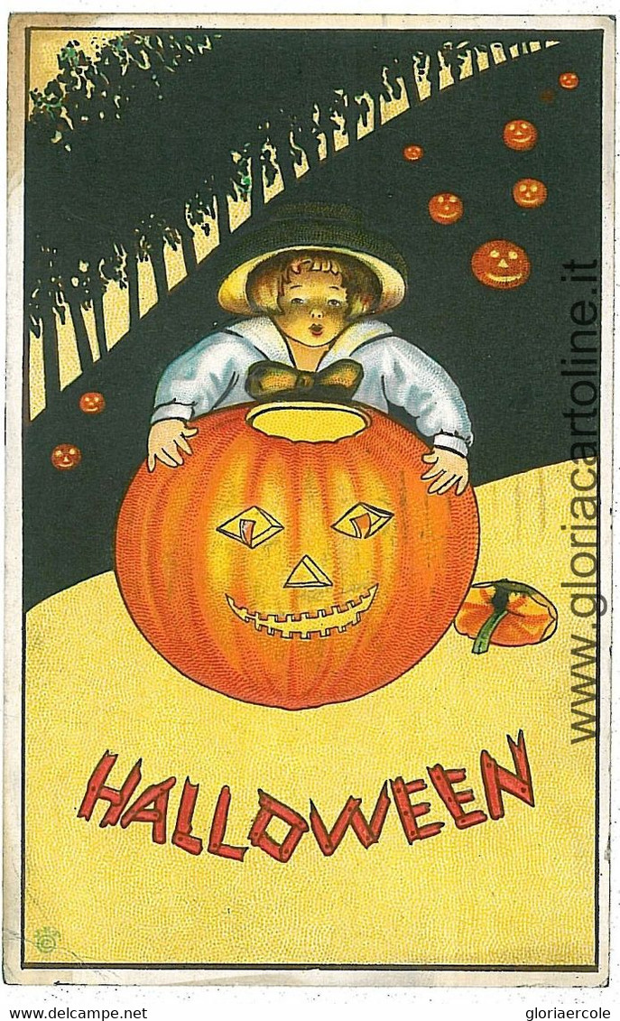 08058 -  VINTAGE POSTCARD ---   HALLOWEEN - EMBOSSED - BEAUTIFULL!  1920 - Halloween