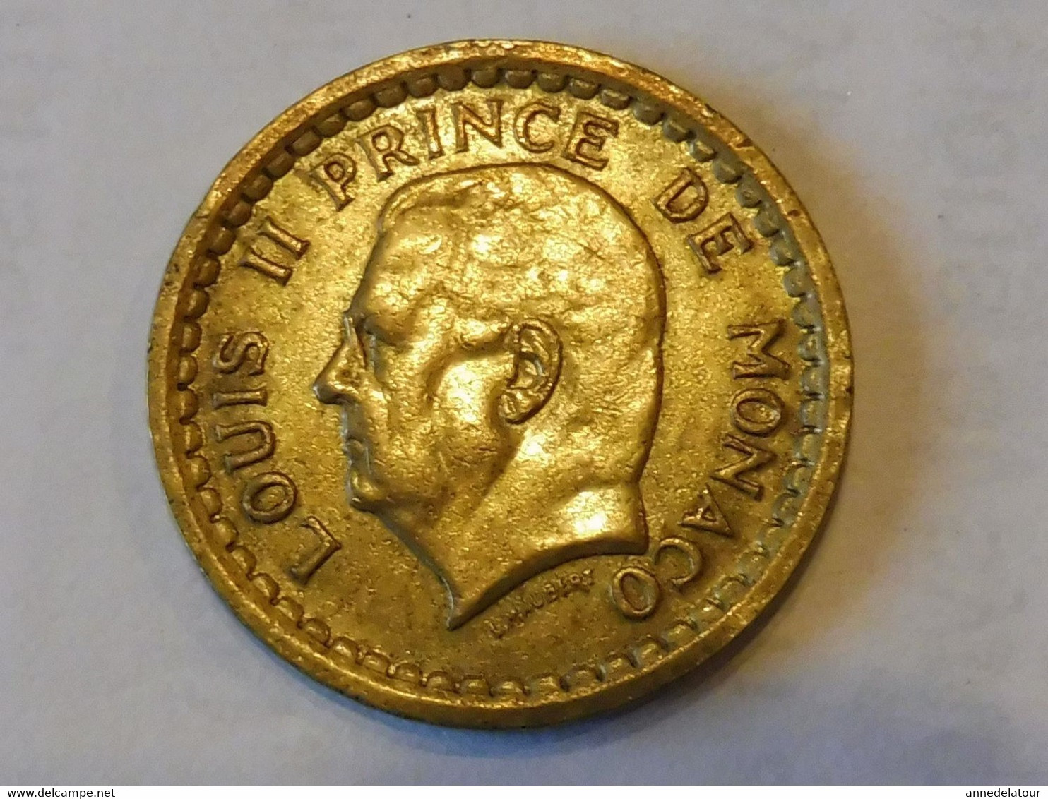 Pièce De Monnaie  1 Franc     LOUIS II Prince De MONACO - 1922-1949 Louis II