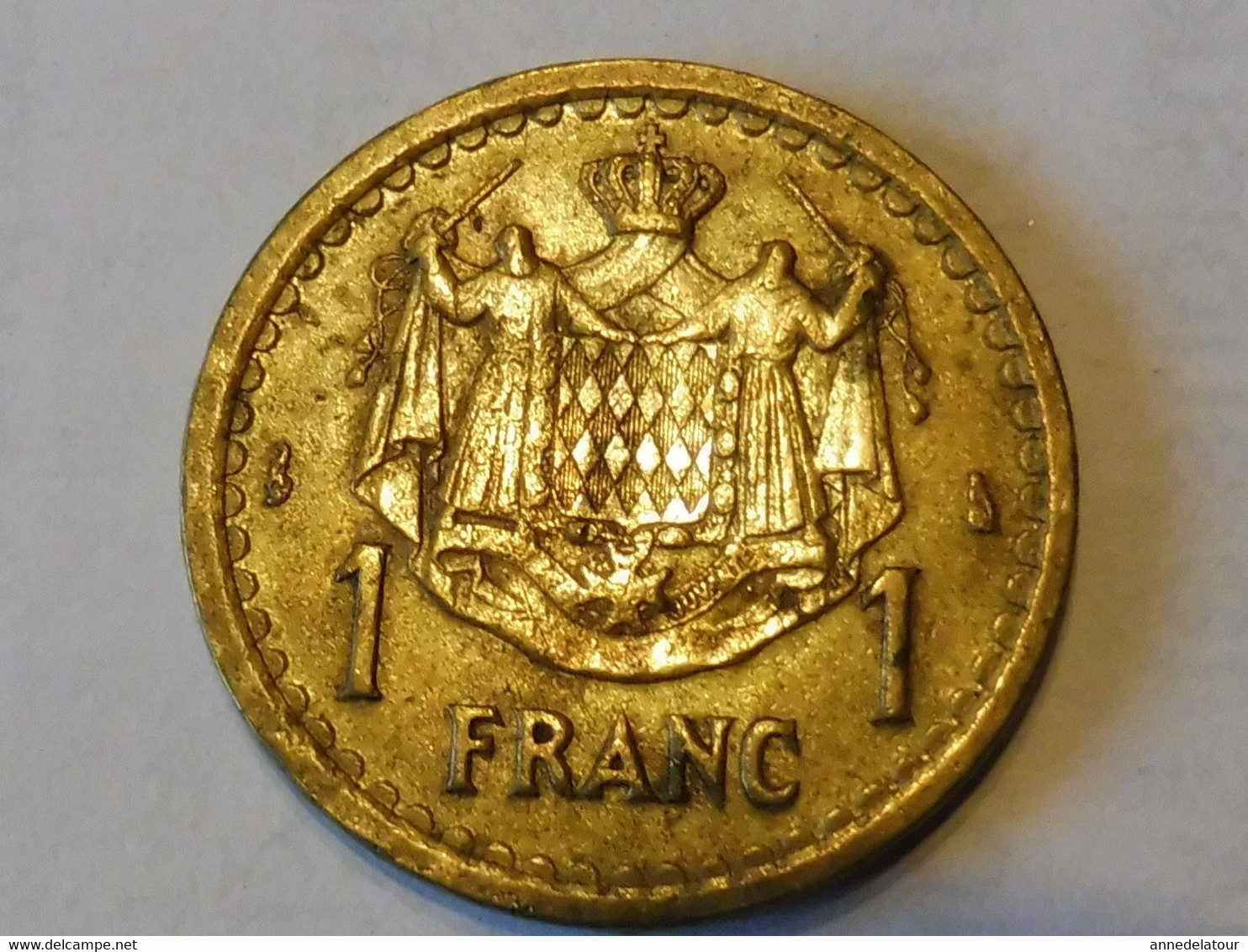 Pièce De Monnaie  1 Franc     LOUIS II Prince De MONACO - 1922-1949 Louis II.