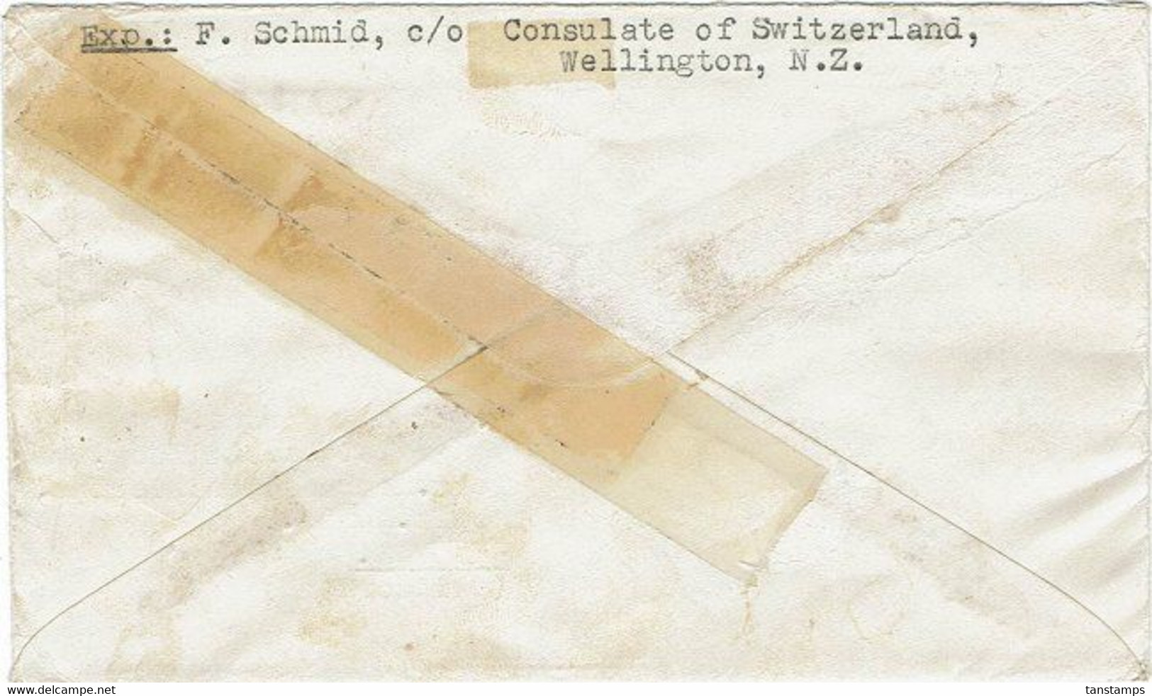 NZ - SWITZERLAND Multifranked 1948 Airmail Cover Deficient 40 Centimes - Briefe U. Dokumente