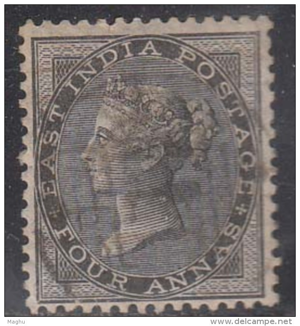 1856 British East India Used, Four Annas, No Watermark - 1854 East India Company Administration