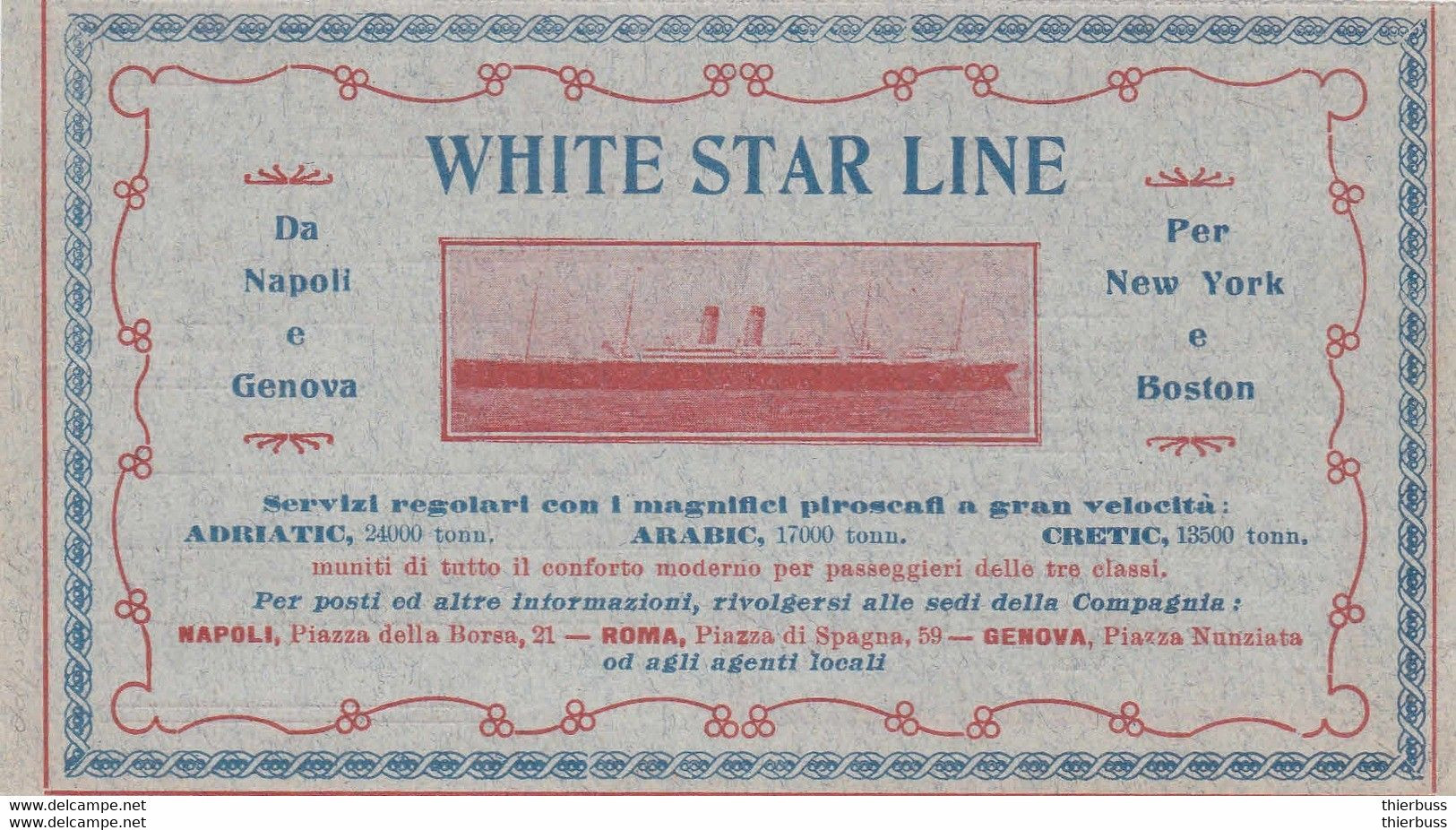 Victoire Aillée Vitorio Veneto BLP White Star Line - Stamps For Advertising Covers (BLP)