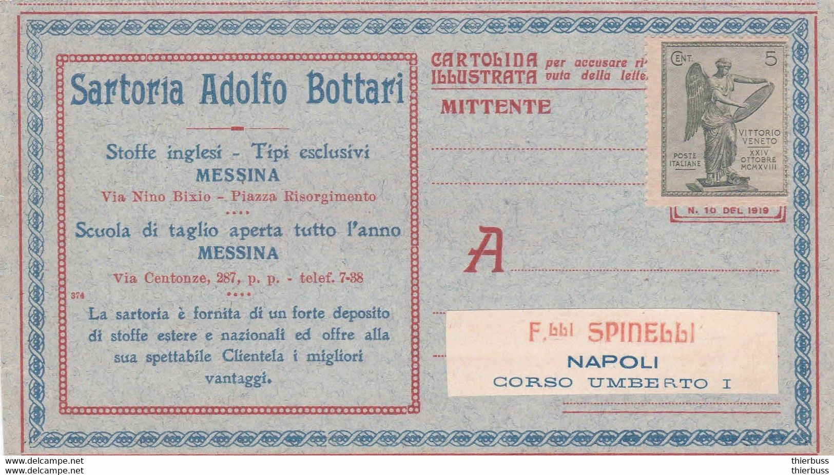 Victoire Aillée Vitorio Veneto BLP White Star Line - Timbres Pour Envel. Publicitaires (BLP)