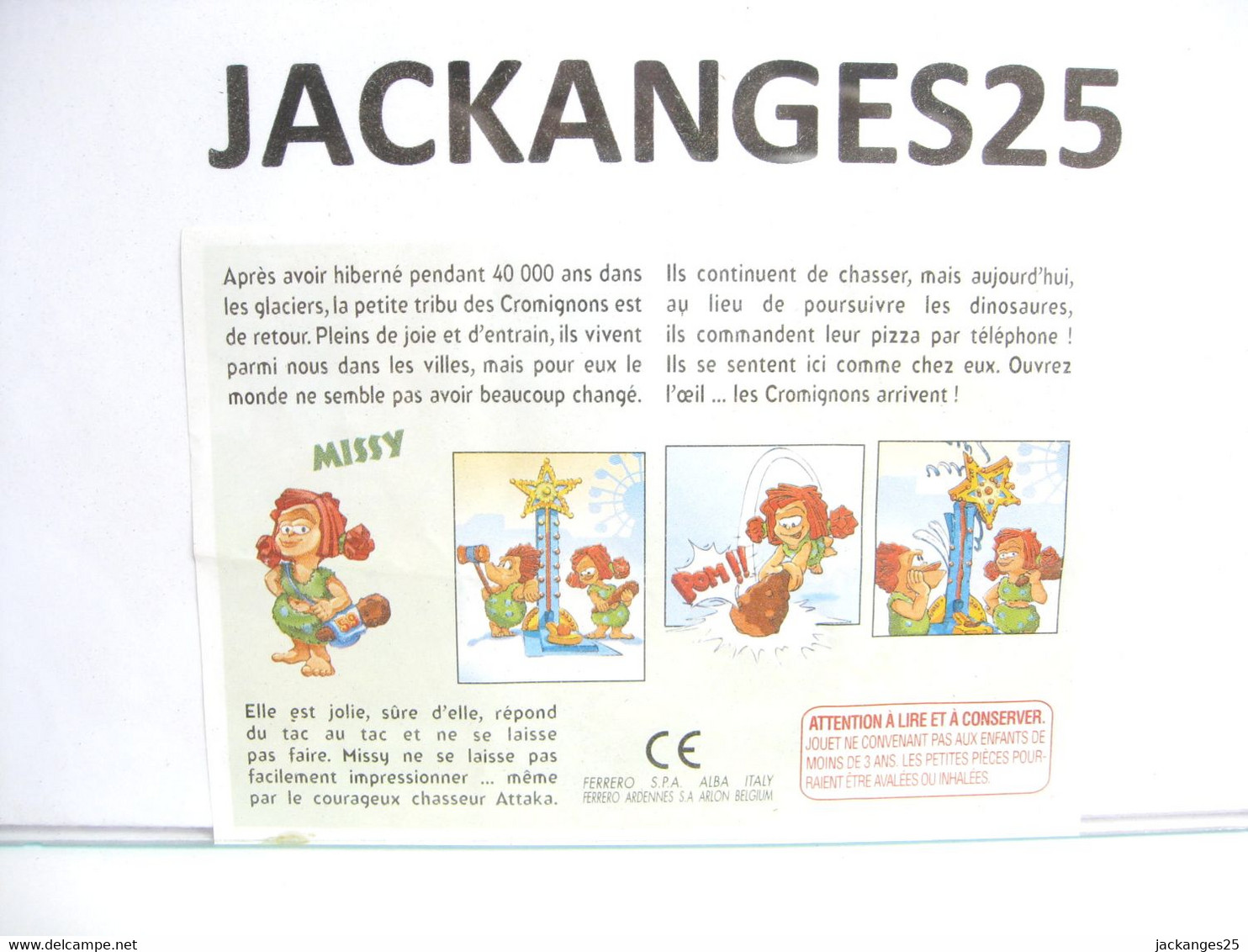 KINDER FRANCE CROMIGNONS CAVERNICOLIS ÖTZIS  N° 4 2003 + BPZ F - Families