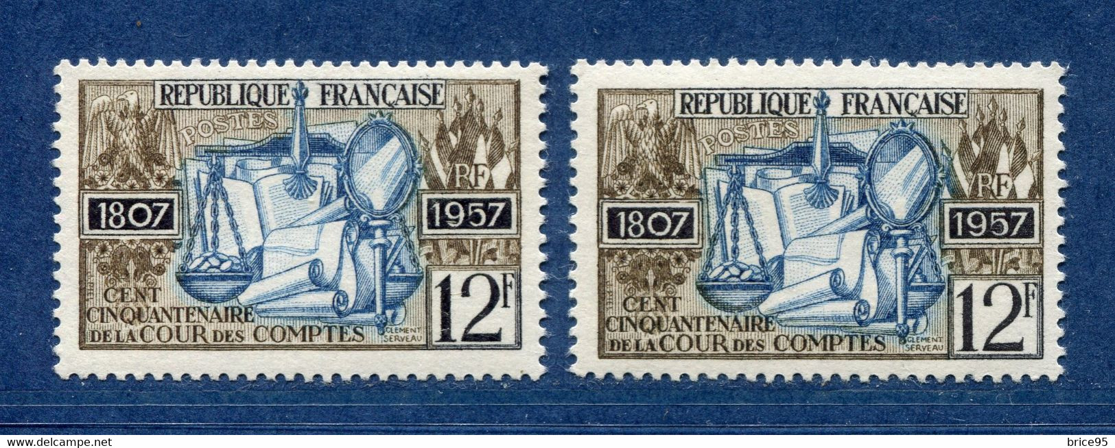 ⭐ France - Variété - YT N° 1107 - Couleurs - Pétouille - Neuf Sans Charnière - 1957 ⭐ - Ongebruikt