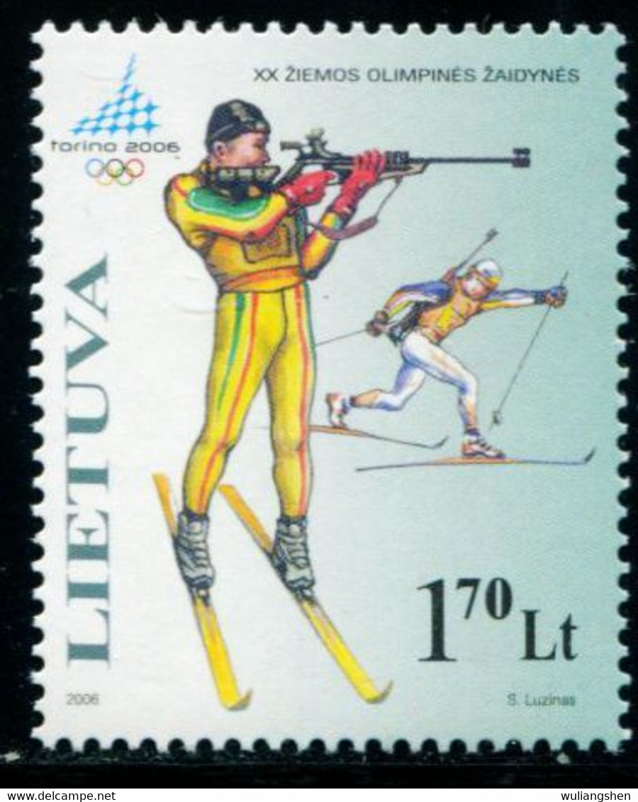 AT5270 Lithuania 2006 Torino Winter Olympics Ski Shooting 1V MNH - Invierno 2006: Turín