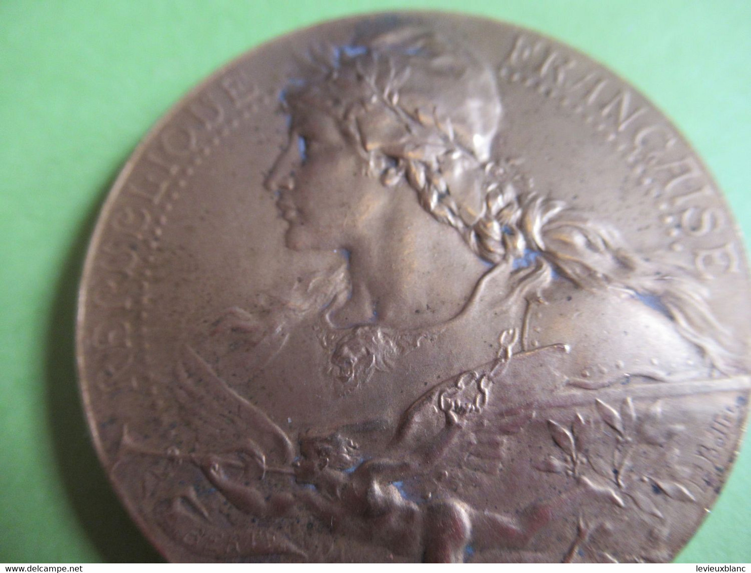 Médaille De Table/ République Française/Concours/non Attribuée/ Liberté/Bronze Doré/Vers 1880-1900    MED395 - Professionnels / De Société