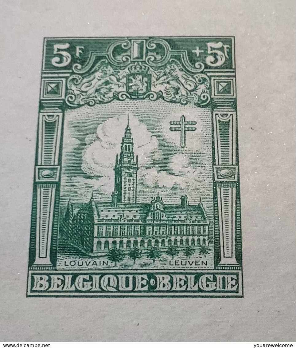 Belgium RR ! Colour Proofs 1928 5Fr Leuven Library16 Diff, Stes 3411(Belgique Essais Tubercolose Bibliothéque Louvain - Proeven & Herdruk