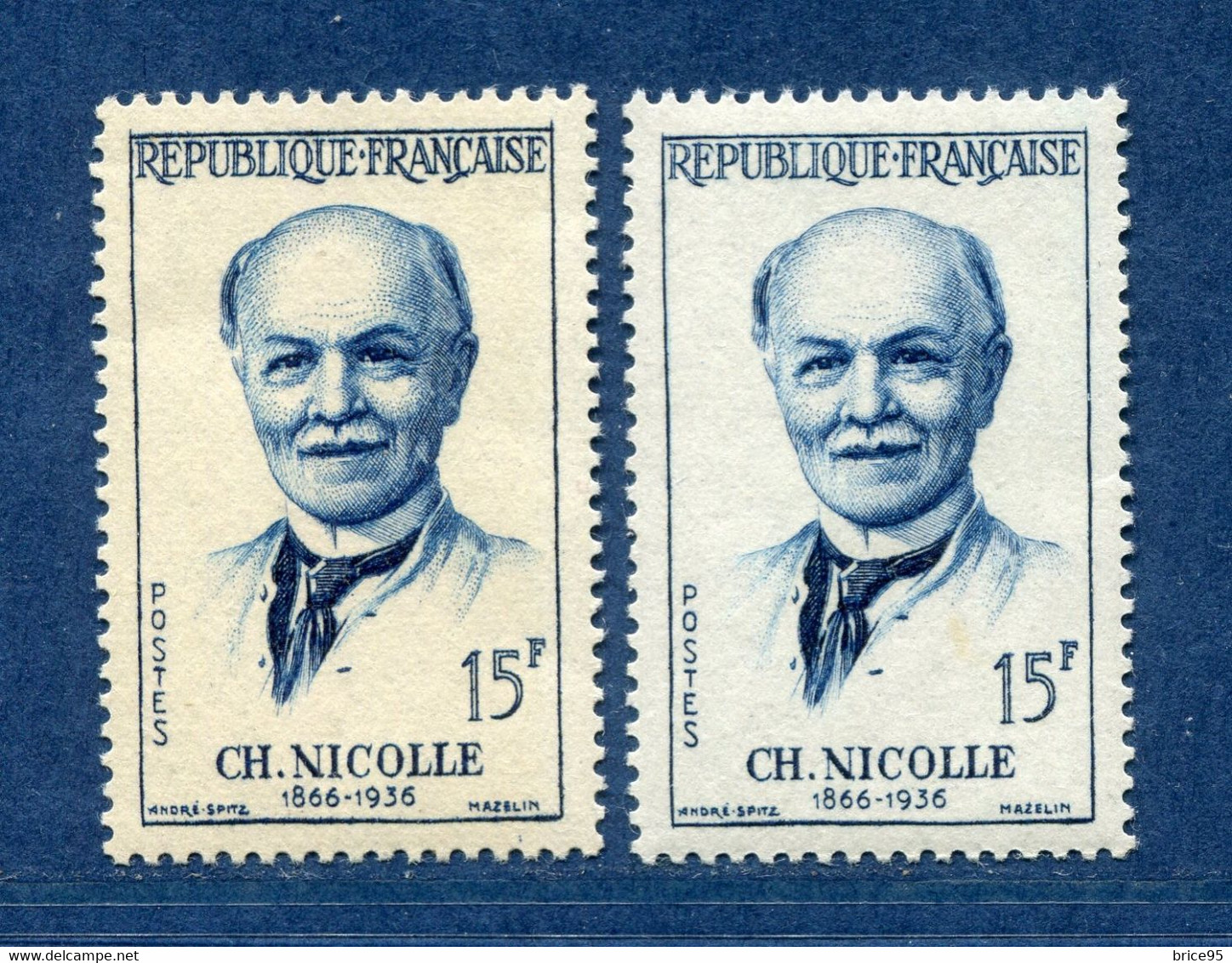 ⭐ France - Variété - YT N° 1144 - Couleurs - Pétouille - Neuf Sans Charnière - 1958 ⭐ - Unused Stamps