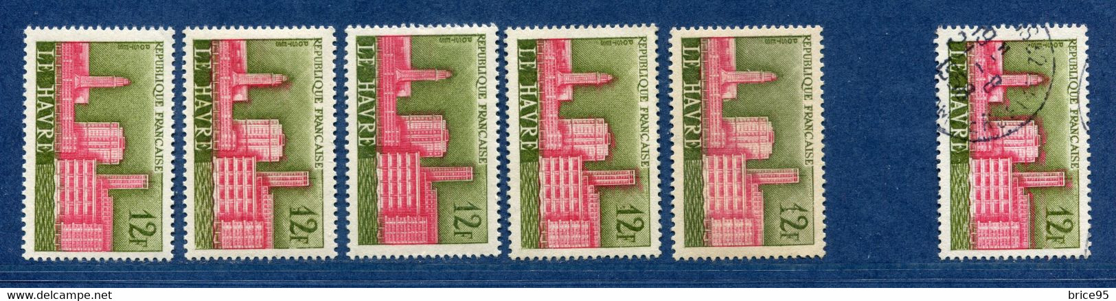 ⭐ France - Variété - YT N° 1152 - Couleurs - Pétouille - Nuage - Neuf Sans Charnière - 1958 ⭐ - Unused Stamps