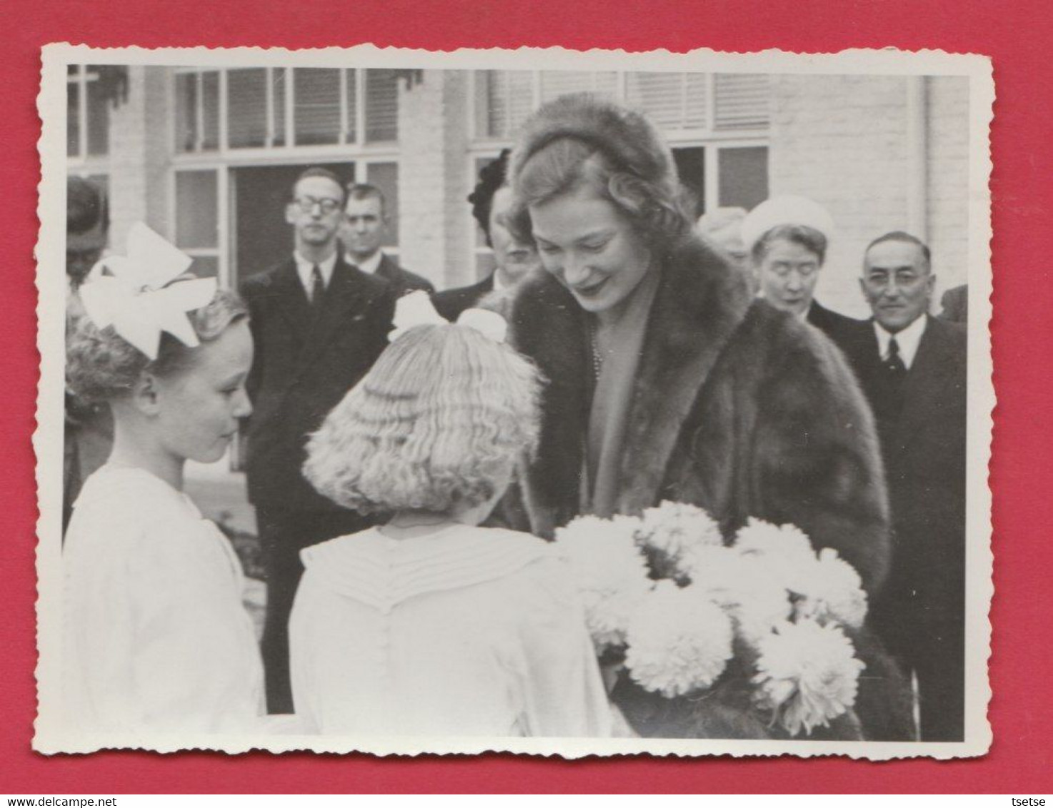 Vlezenbeek - Bezoek Van Prinses Paola - 1950 ... Foto 12 Cm / 8,5 Cm ( Voir Verso ) - Sint-Pieters-Leeuw