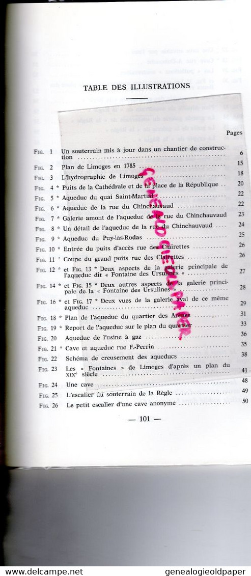 87-LIMOGES- MYSTERIEUX SOUTERRAIN- PIERRE SAUMANDE- SACLAY- CHU DUPUYTREN-SPELEOLOGIE-PUY LAS RODAS -LA REGLE-DUBOUCHE-